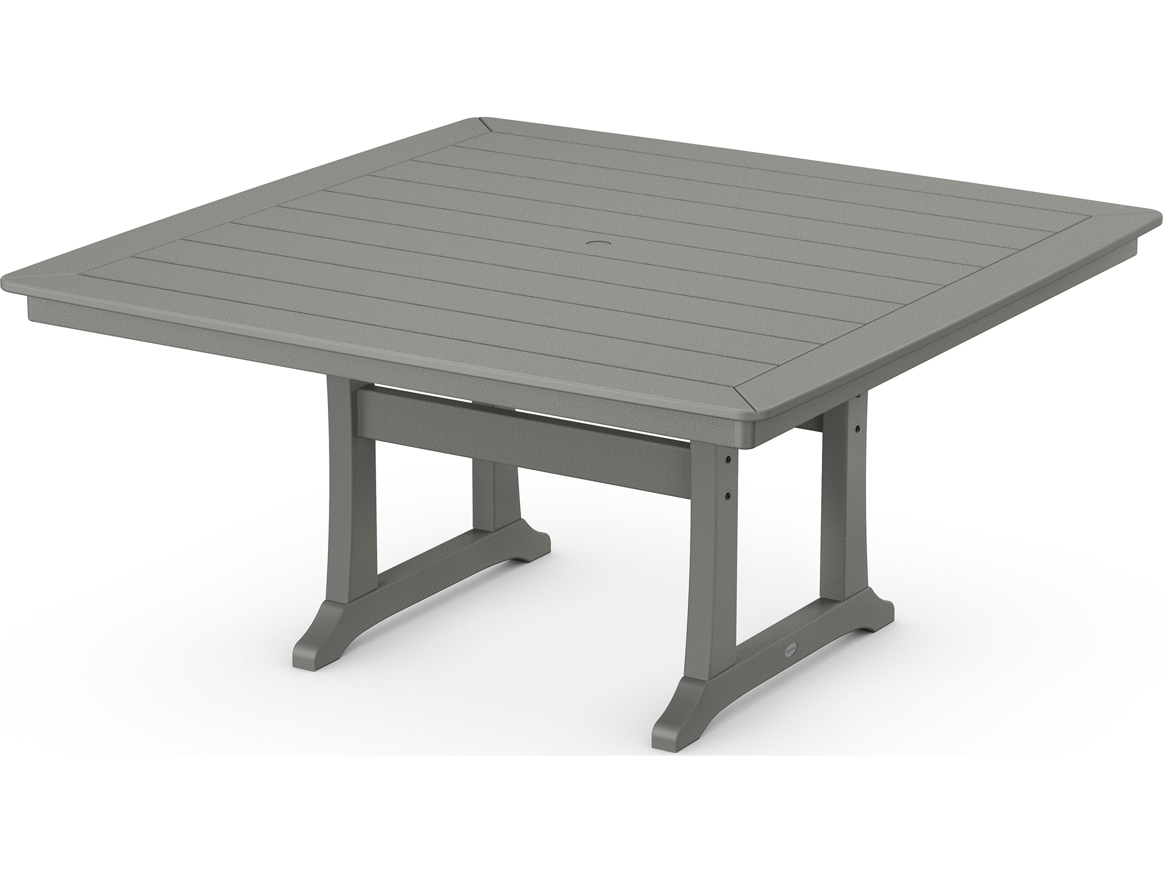 POLYWOOD® Nautical Recycled Plastic Square Patio Dining Table