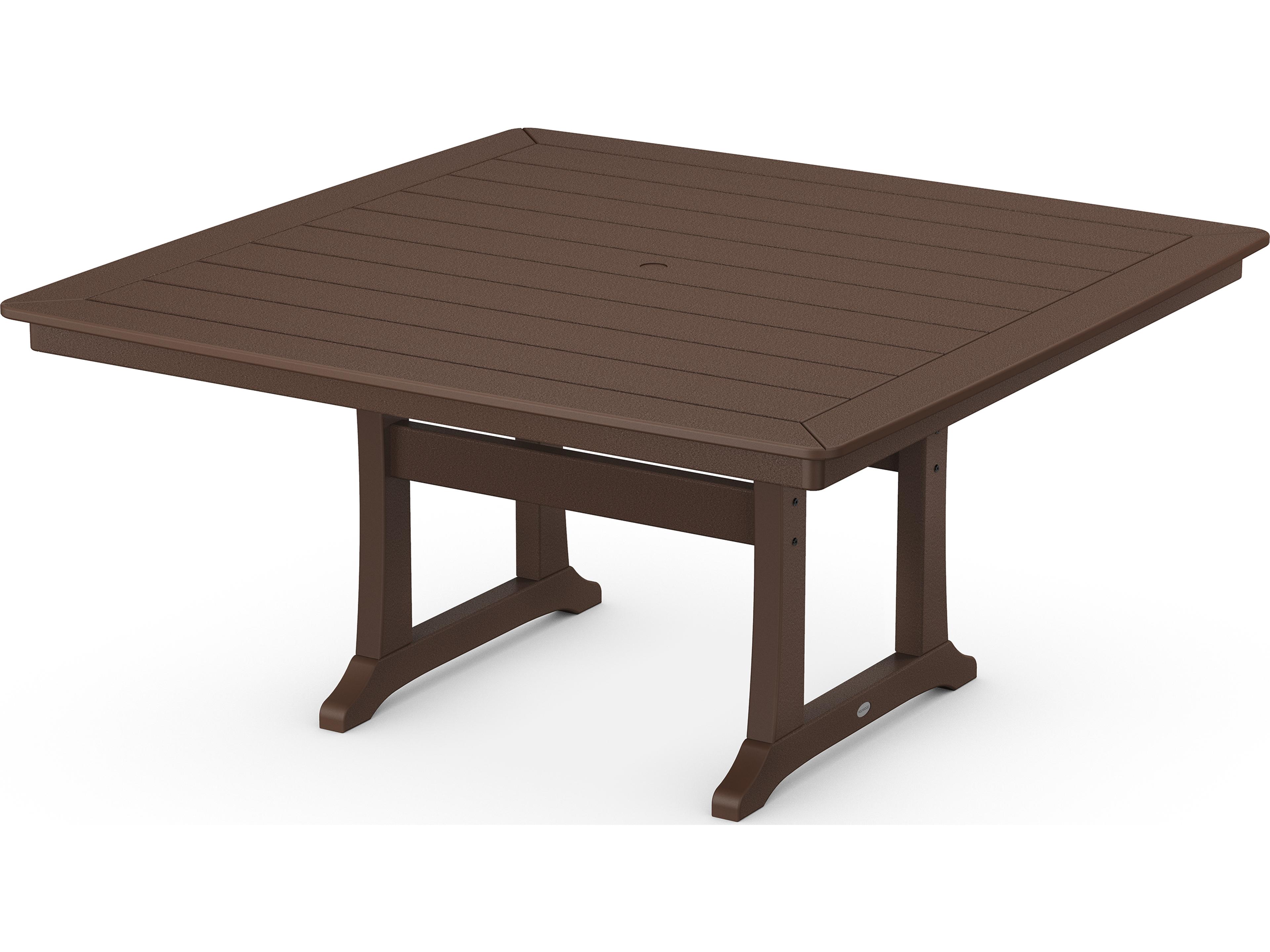 POLYWOOD® Nautical Recycled Plastic Square Patio Dining Table