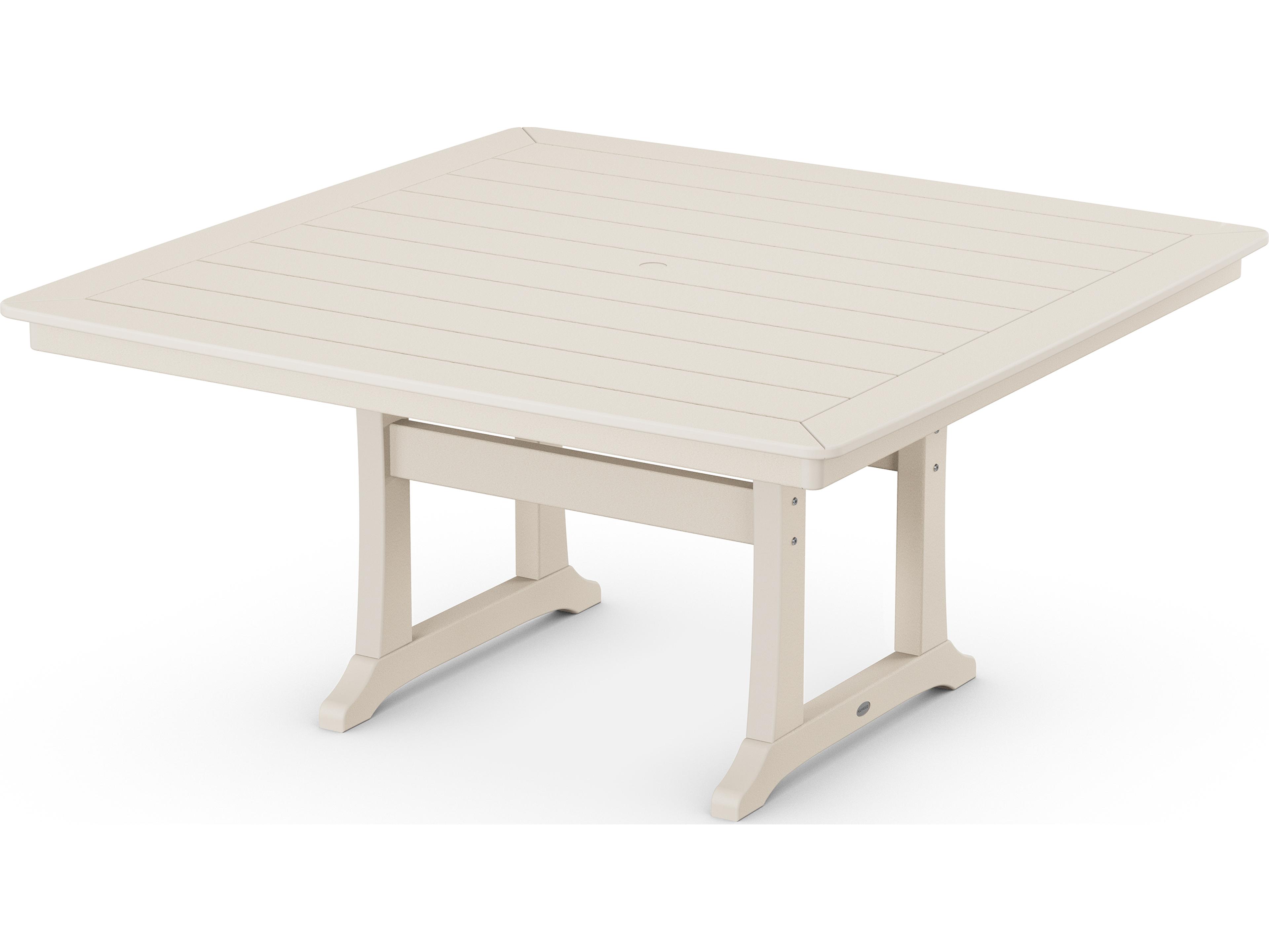 POLYWOOD® Nautical Recycled Plastic Square Patio Dining Table