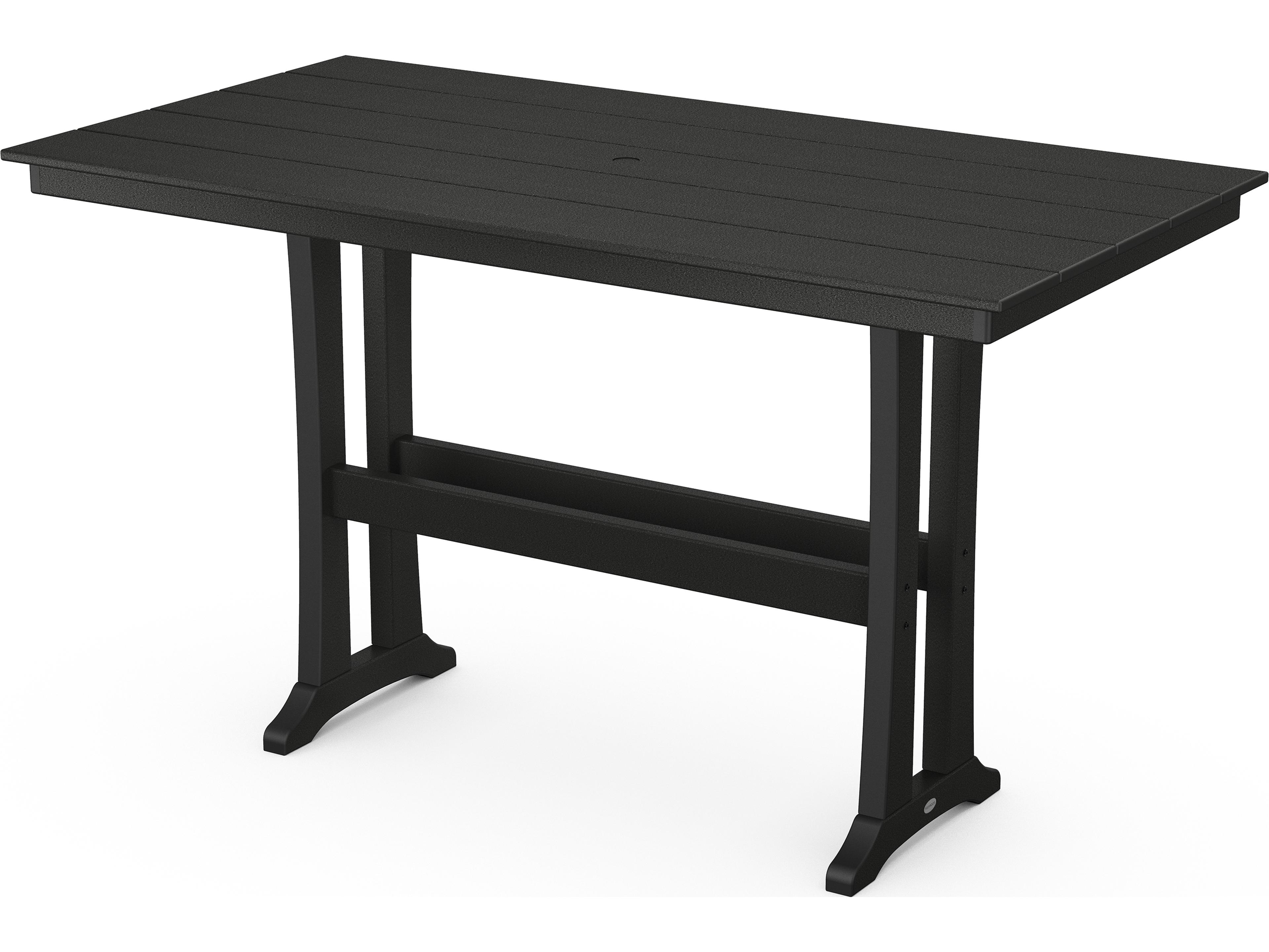 POLYWOOD® Farmhouse Recycled Plastic Rectangular Outdoor Bar Table
