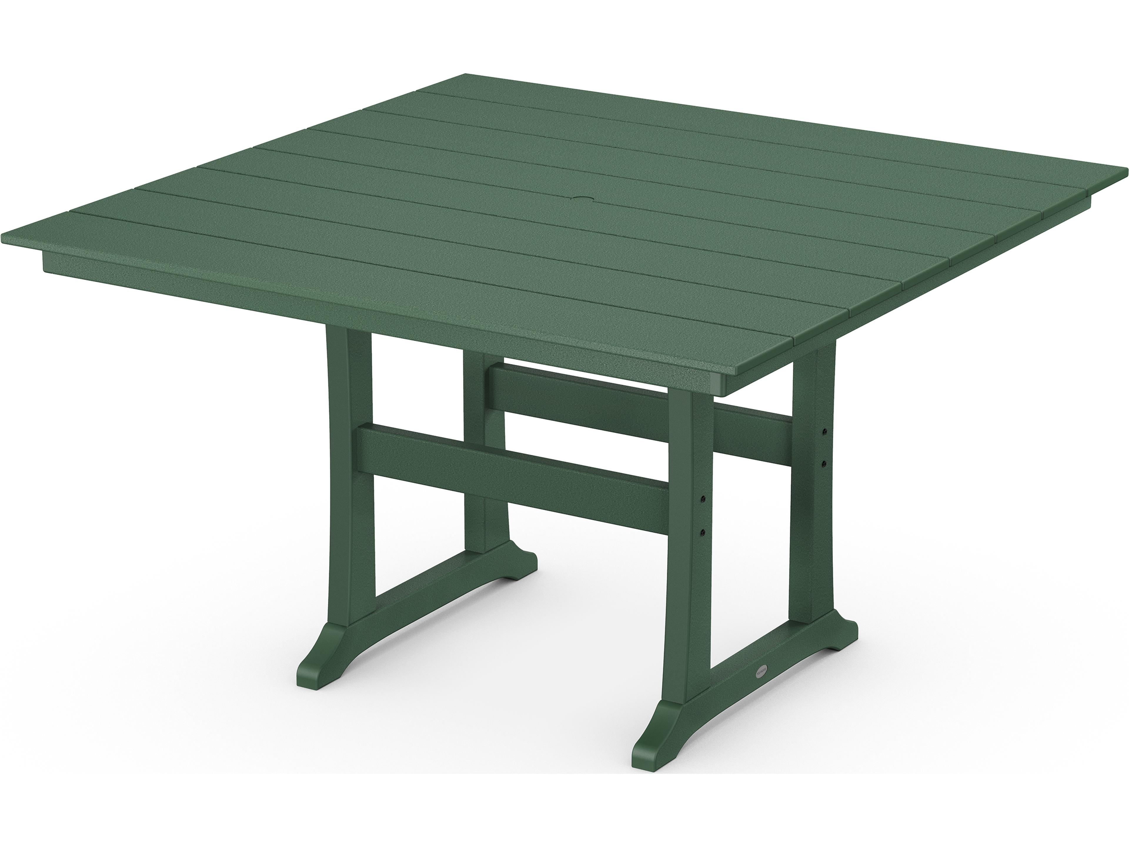 POLYWOOD® Farmhouse Recycled Plastic Square Outdoor Patio Counter Table
