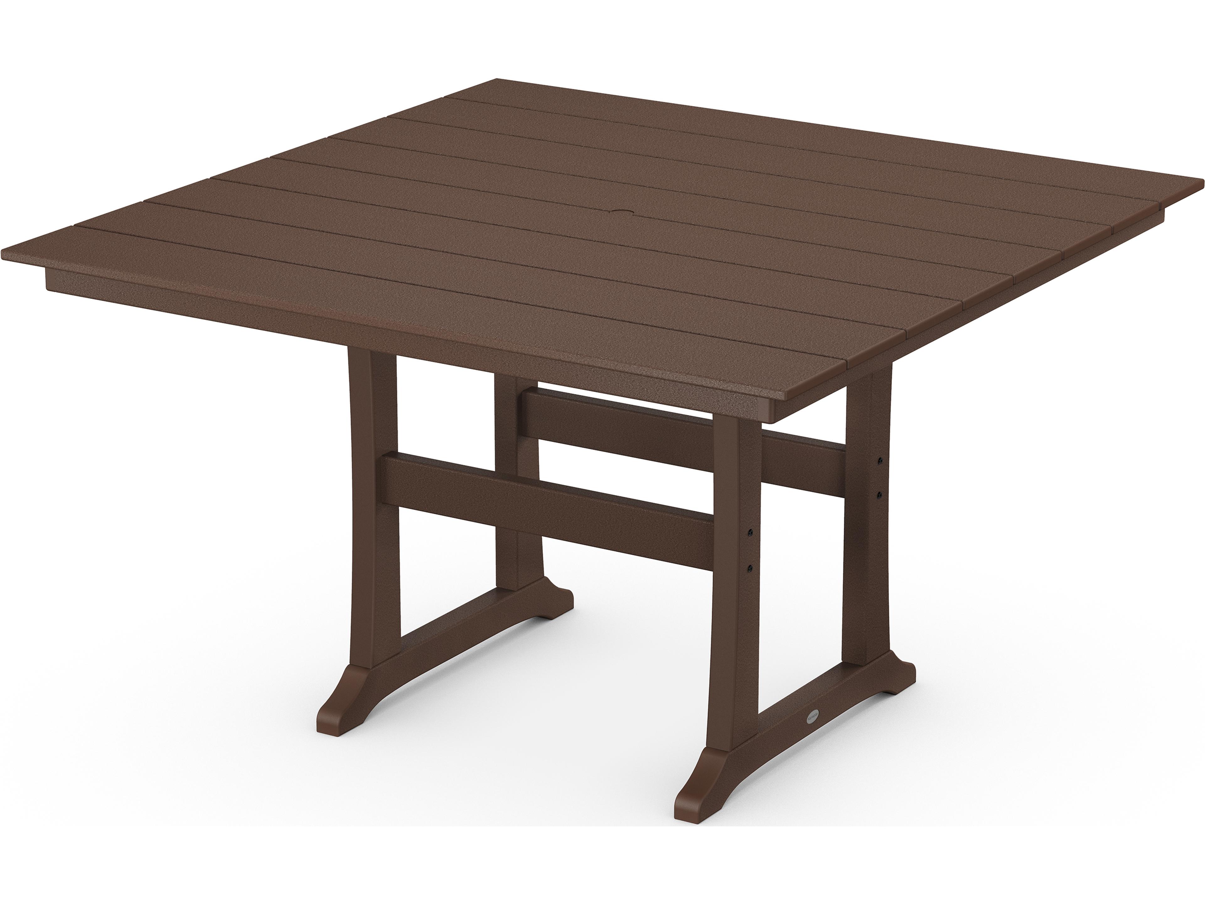 POLYWOOD® Farmhouse Recycled Plastic Square Outdoor Patio Counter Table