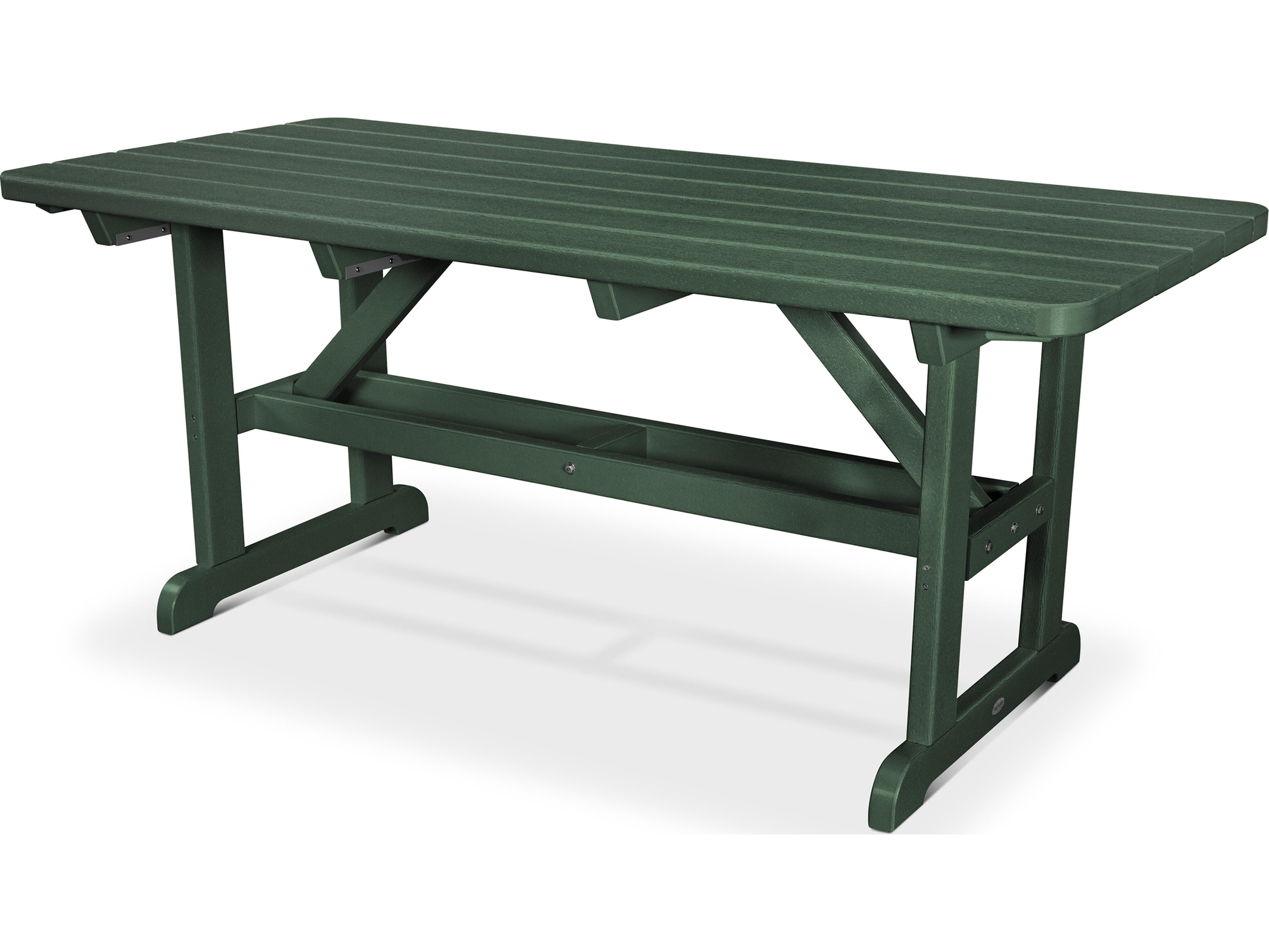 POLYWOOD® Park Recycled Plastic Rectangular Patio Picnic Table