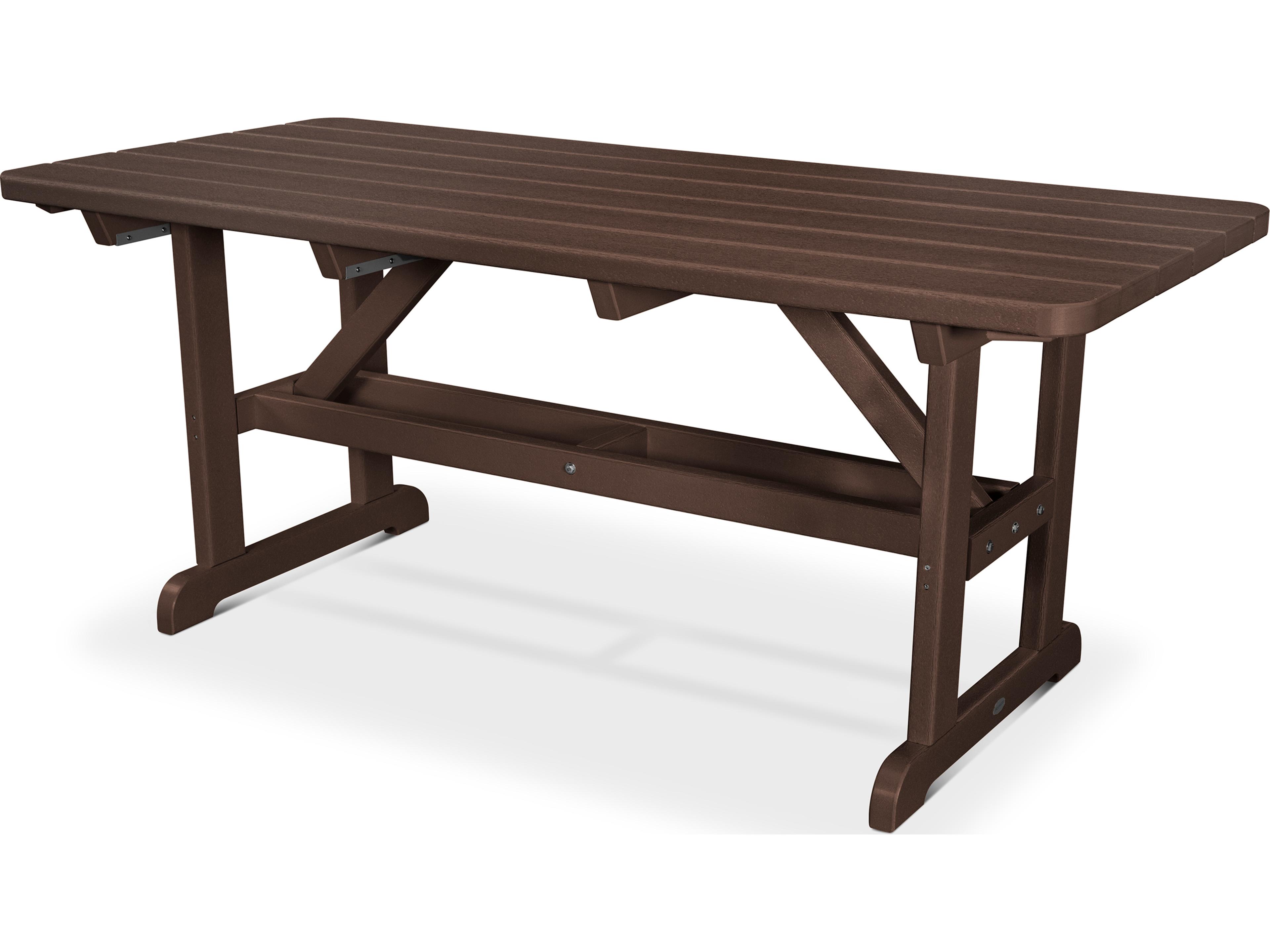 POLYWOOD® Park Recycled Plastic Rectangular Patio Picnic Table