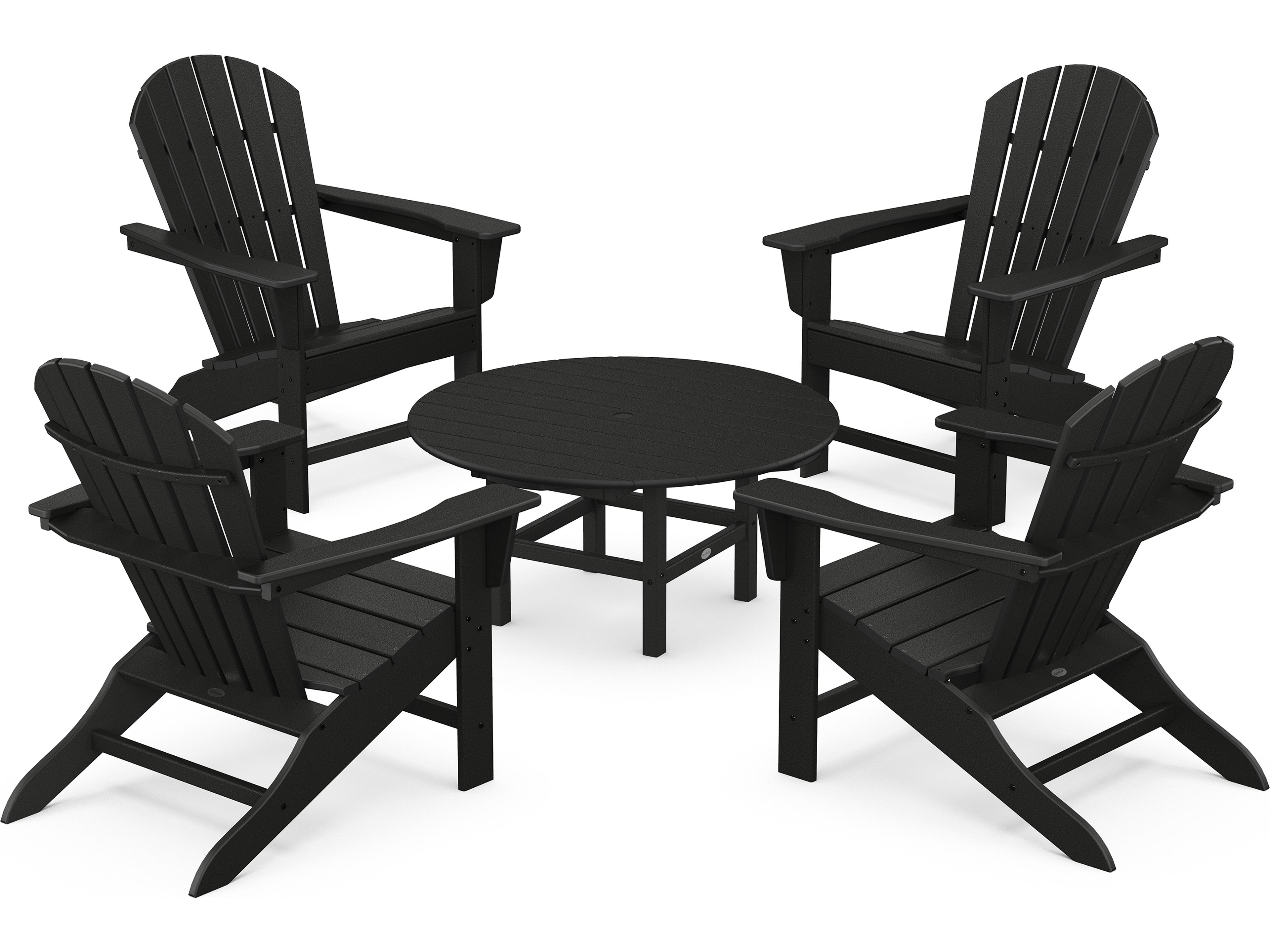 POLYWOOD® South Beach Recycled Plastic 5 Piece Patio Lounge Set