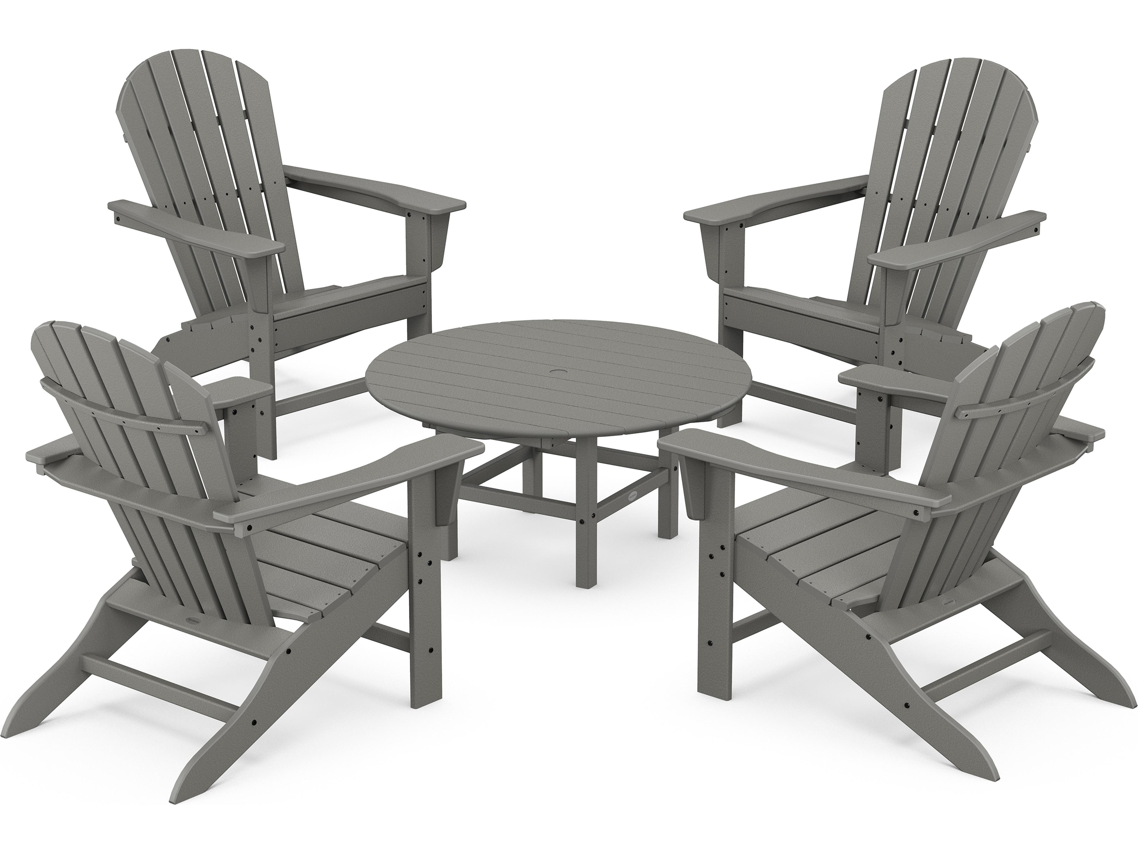 POLYWOOD® South Beach Recycled Plastic 5 Piece Patio Lounge Set