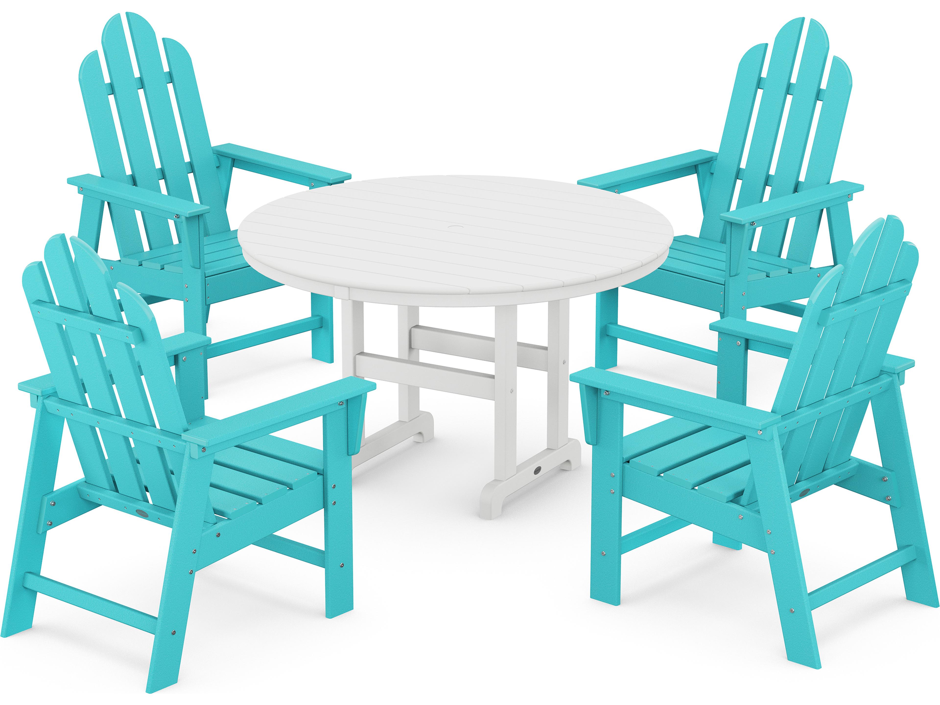 POLYWOOD® Long Island Recycled Plastic 5 Piece Outdoor Dining Set