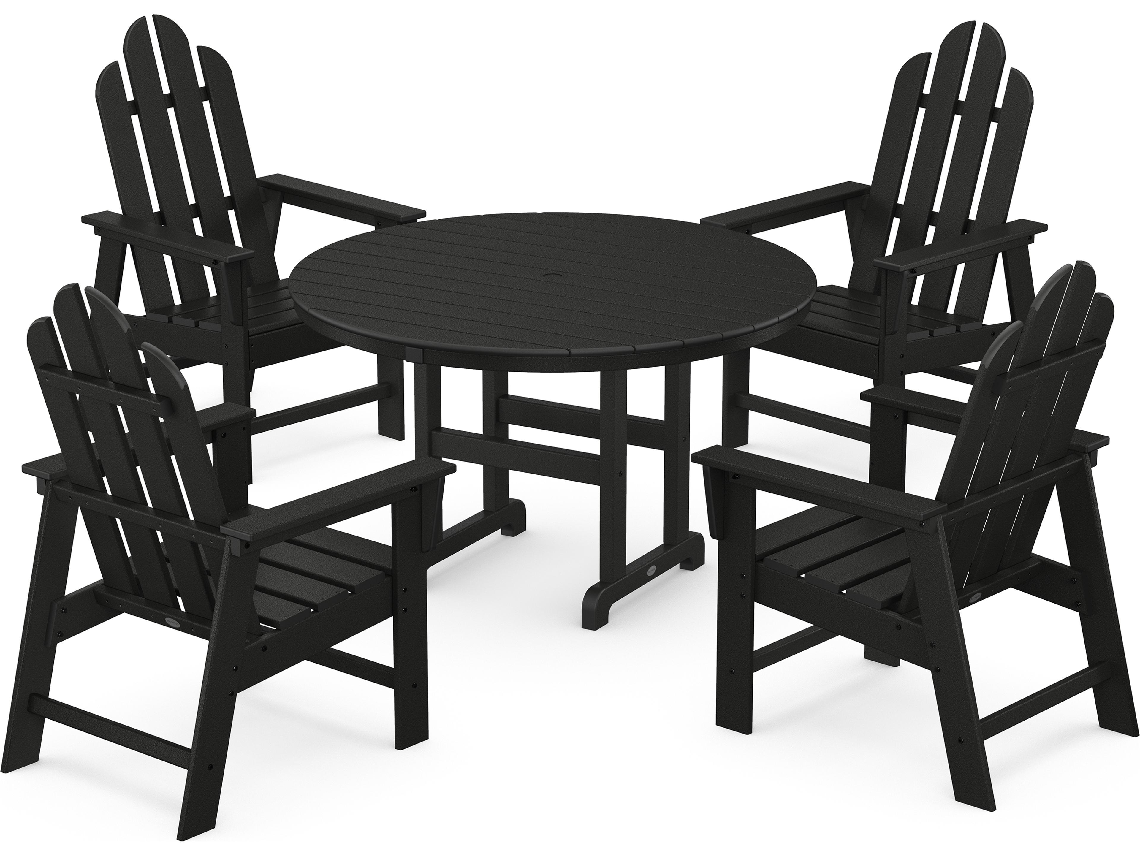 POLYWOOD® Long Island Recycled Plastic 5 Piece Outdoor Dining Set