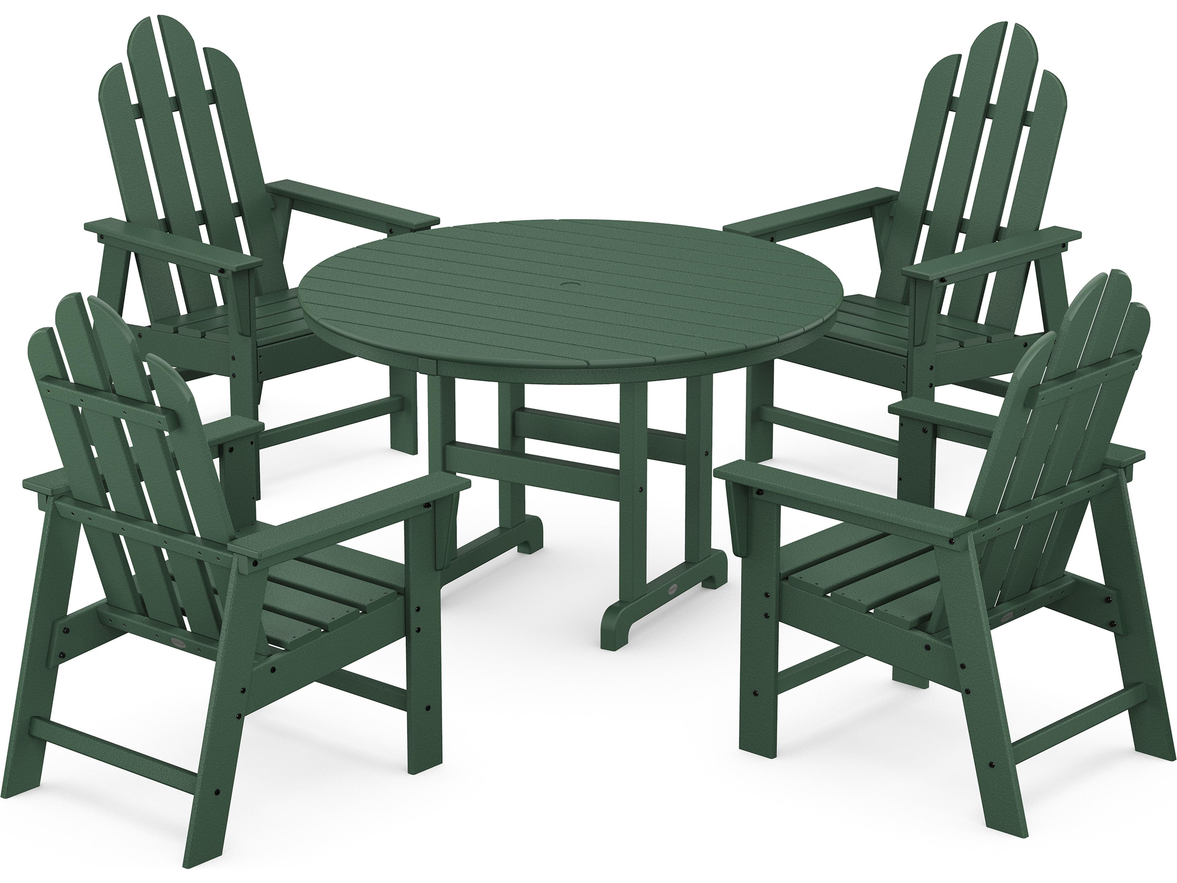 POLYWOOD® Long Island Recycled Plastic 5 Piece Outdoor Dining Set