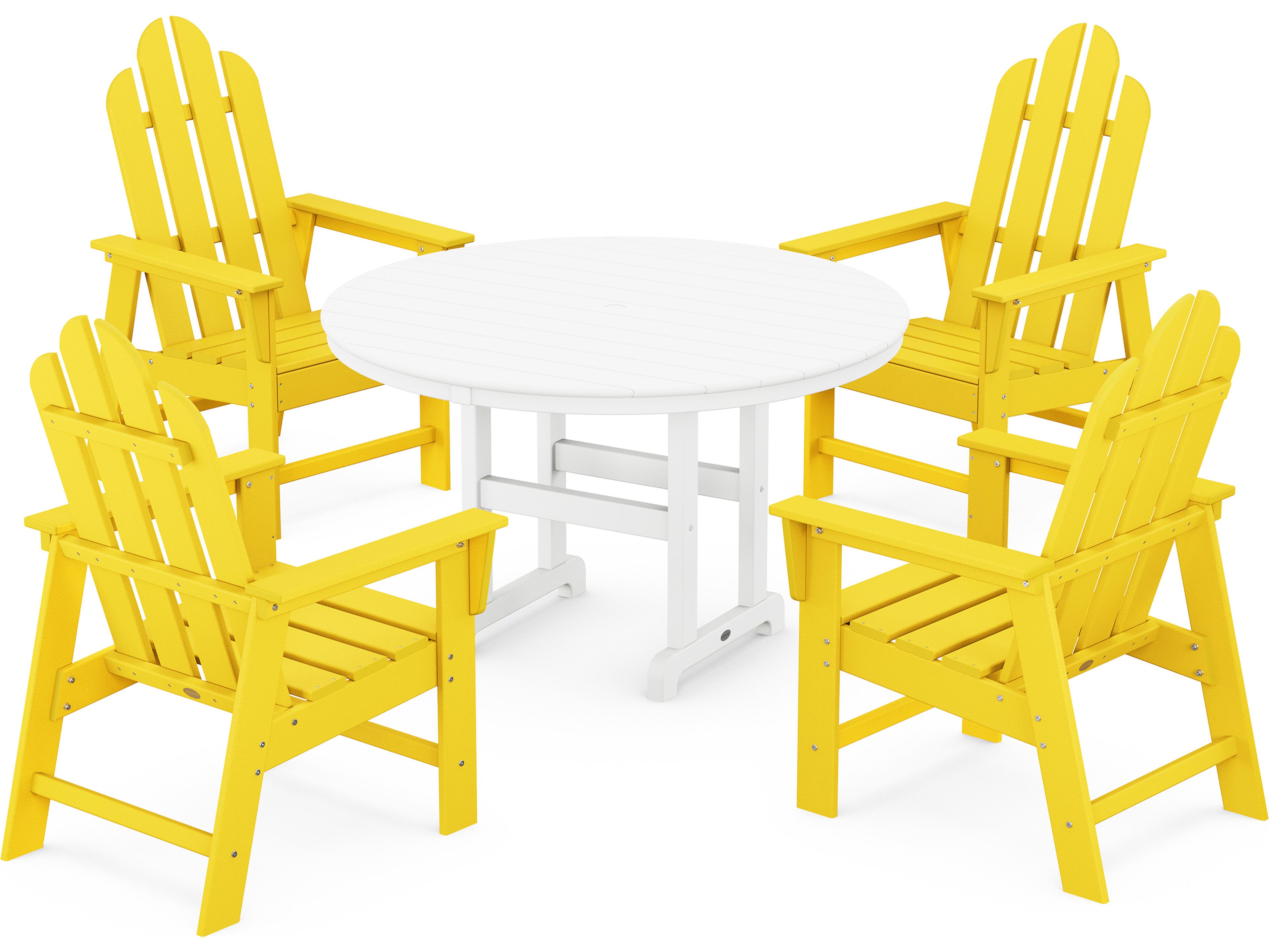 POLYWOOD® Long Island Recycled Plastic 5 Piece Outdoor Dining Set