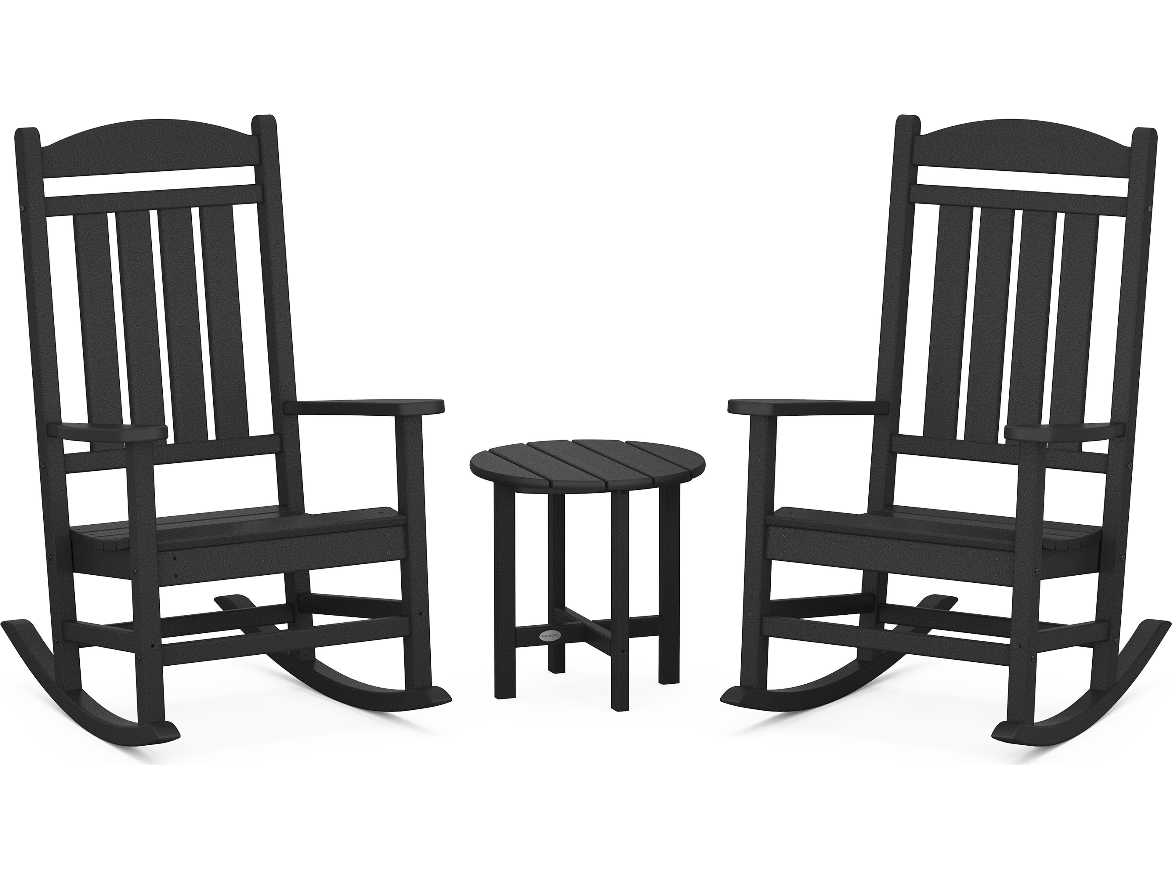POLYWOOD® Presidential Recycled Plastic 3-Piece Rocker Outdoor Patio Lounge Set