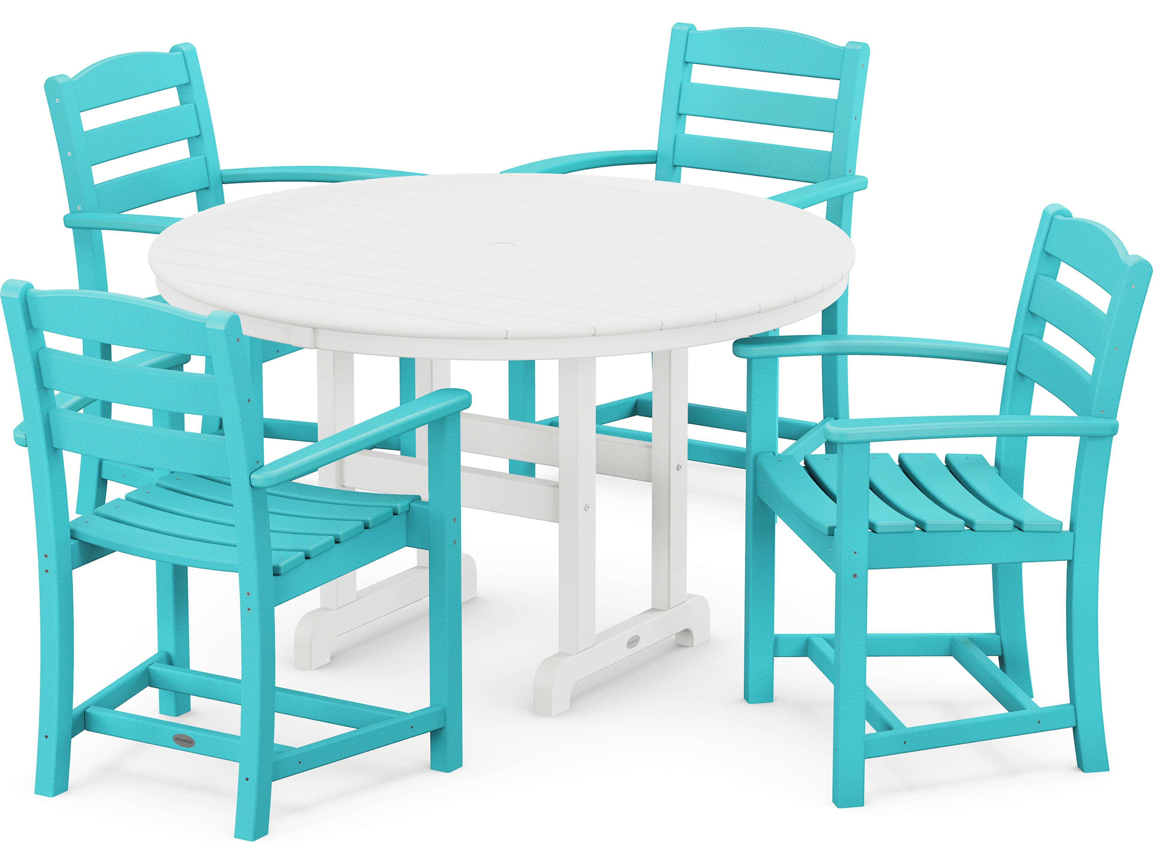 POLYWOOD® La Casa Cafe Recycled Plastic 5 Piece Patio Dining Set