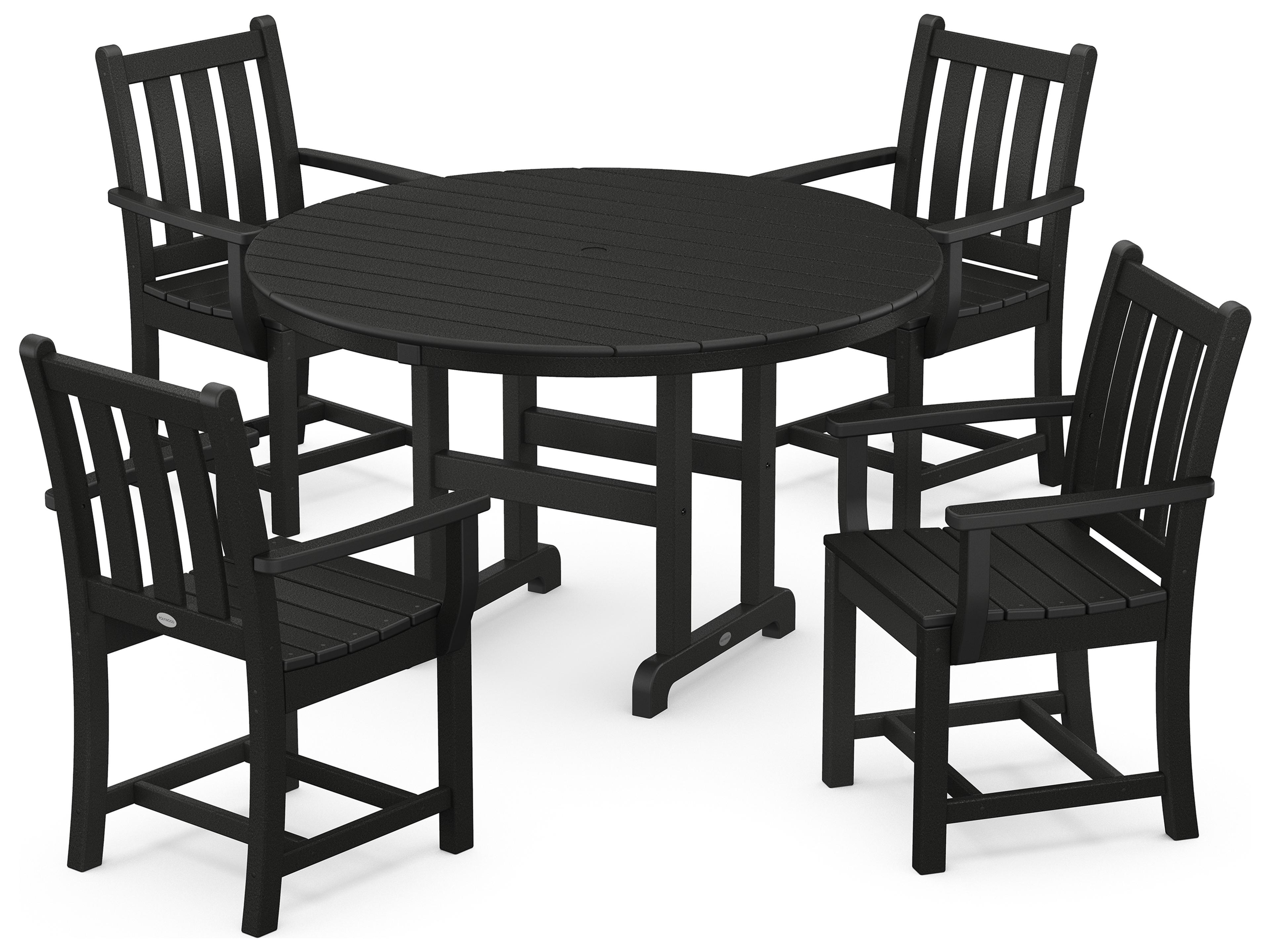 Traditional Garden Recycled Plastic Outdoor Patio Dining Set