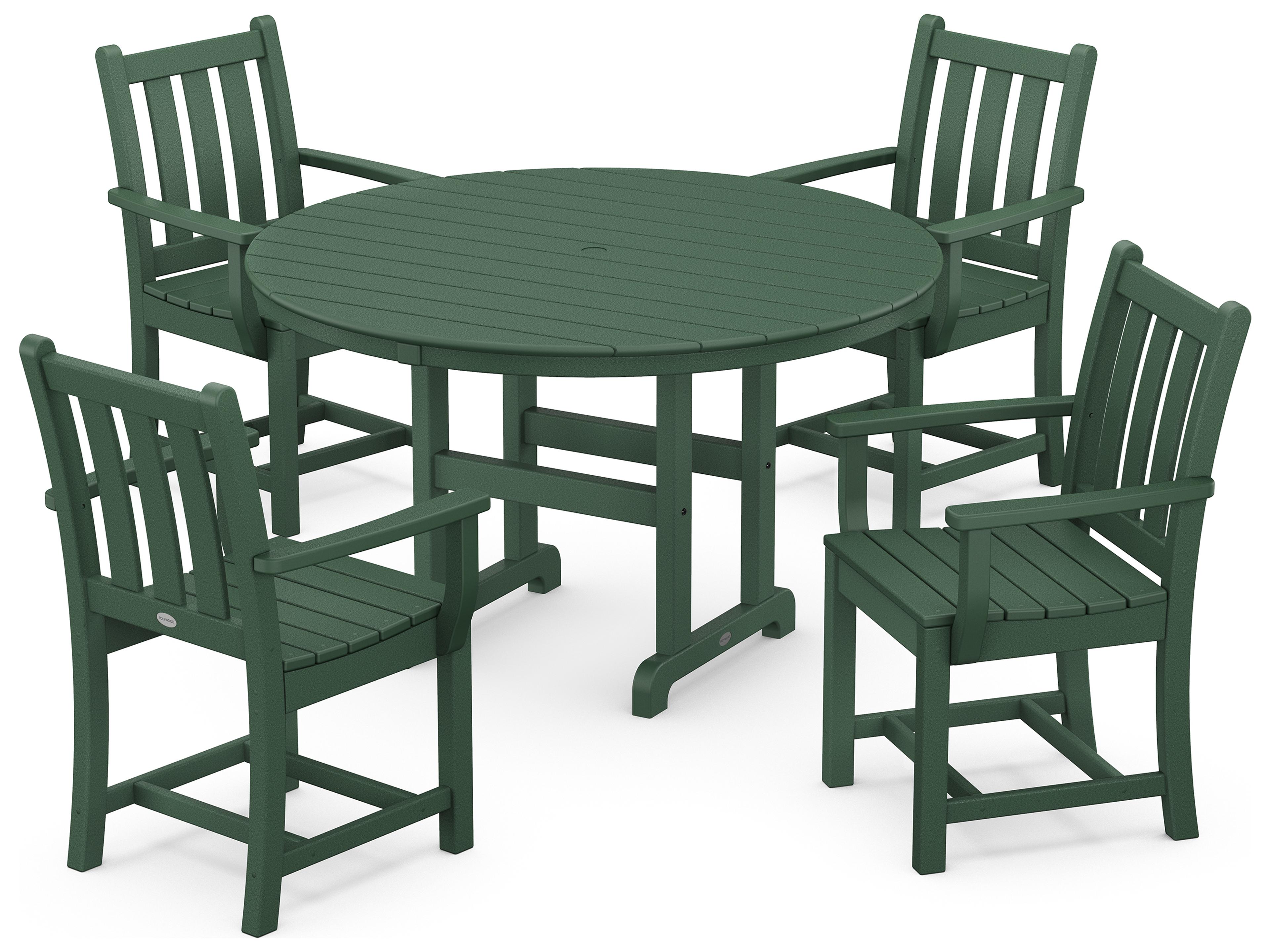 POLYWOOD® Traditional Garden Recycled Plastic Outdoor Patio Dining Set