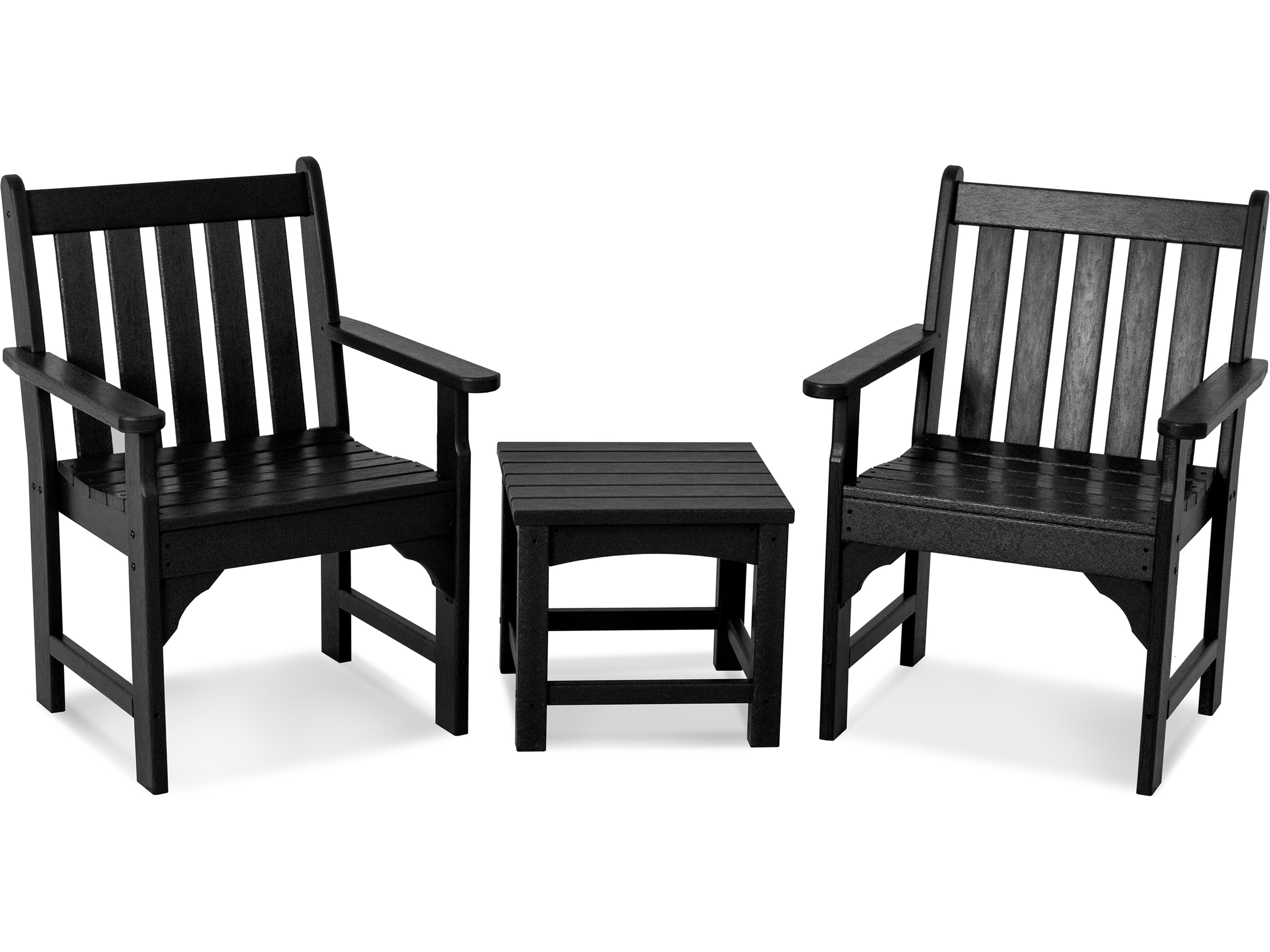 Vineyard Recycled Plastic 3-Piece Garden Outdoor Lounge Set