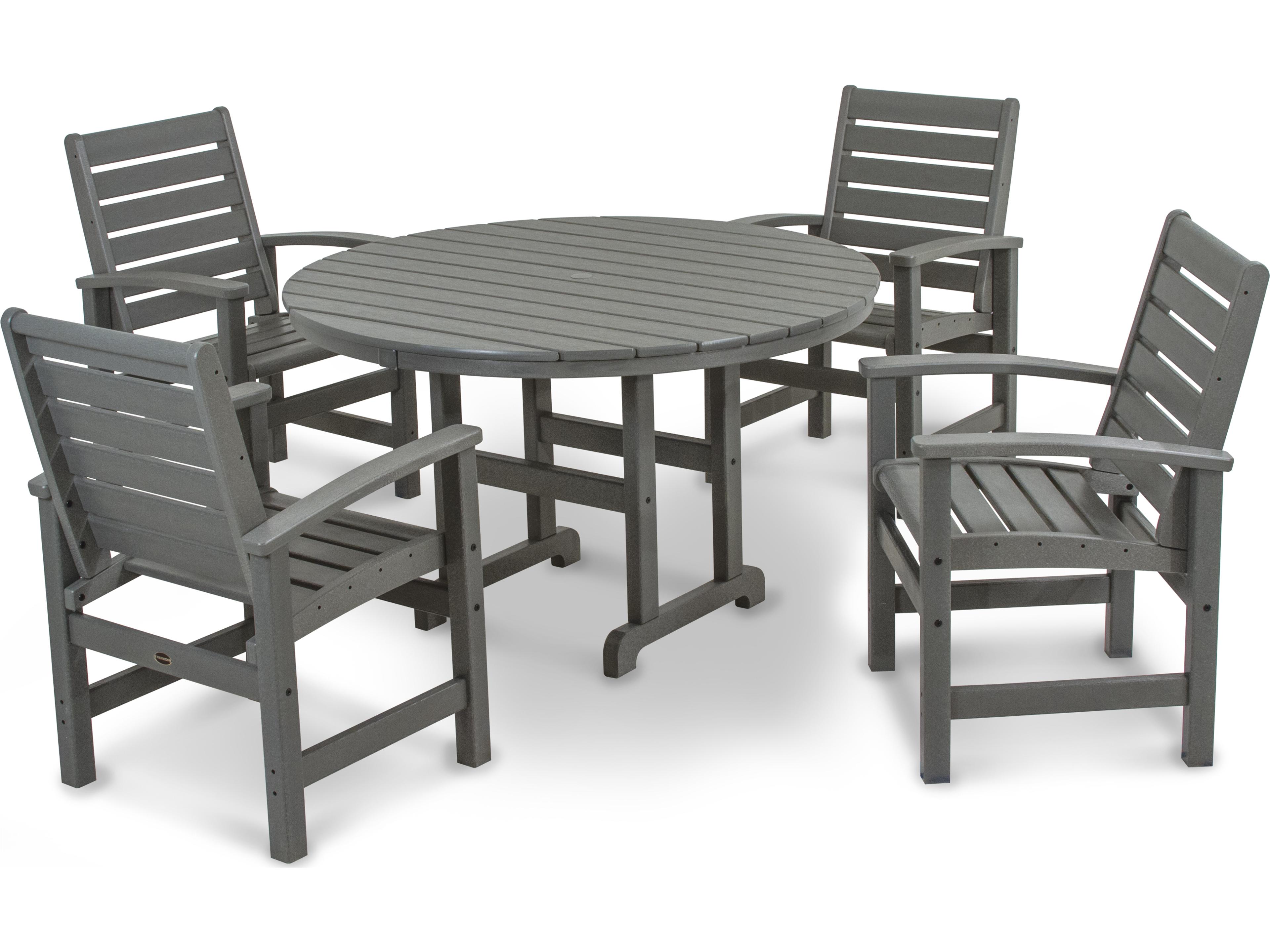 Signature Recycled Plastic 5-Piece Outdoor Dining Set