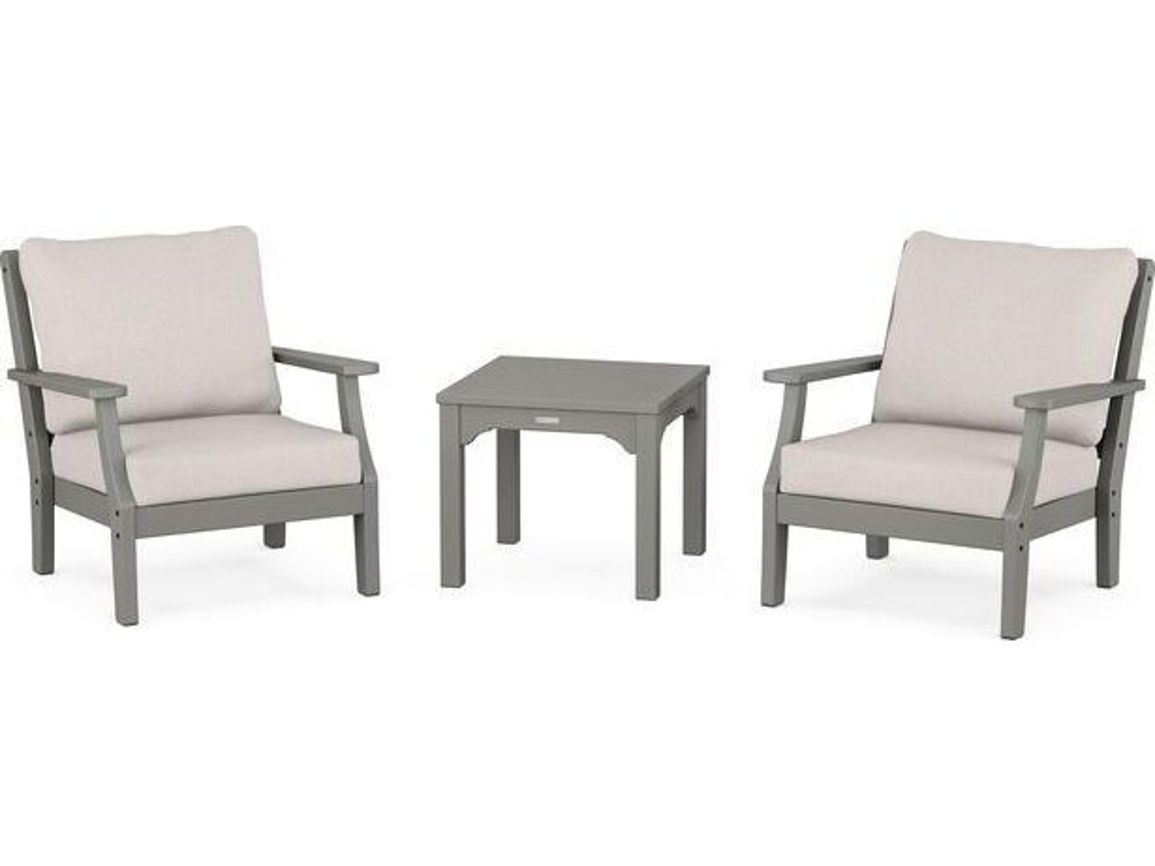 Martha Stewart Chinoiserie 3-Piece Deep Seating Set