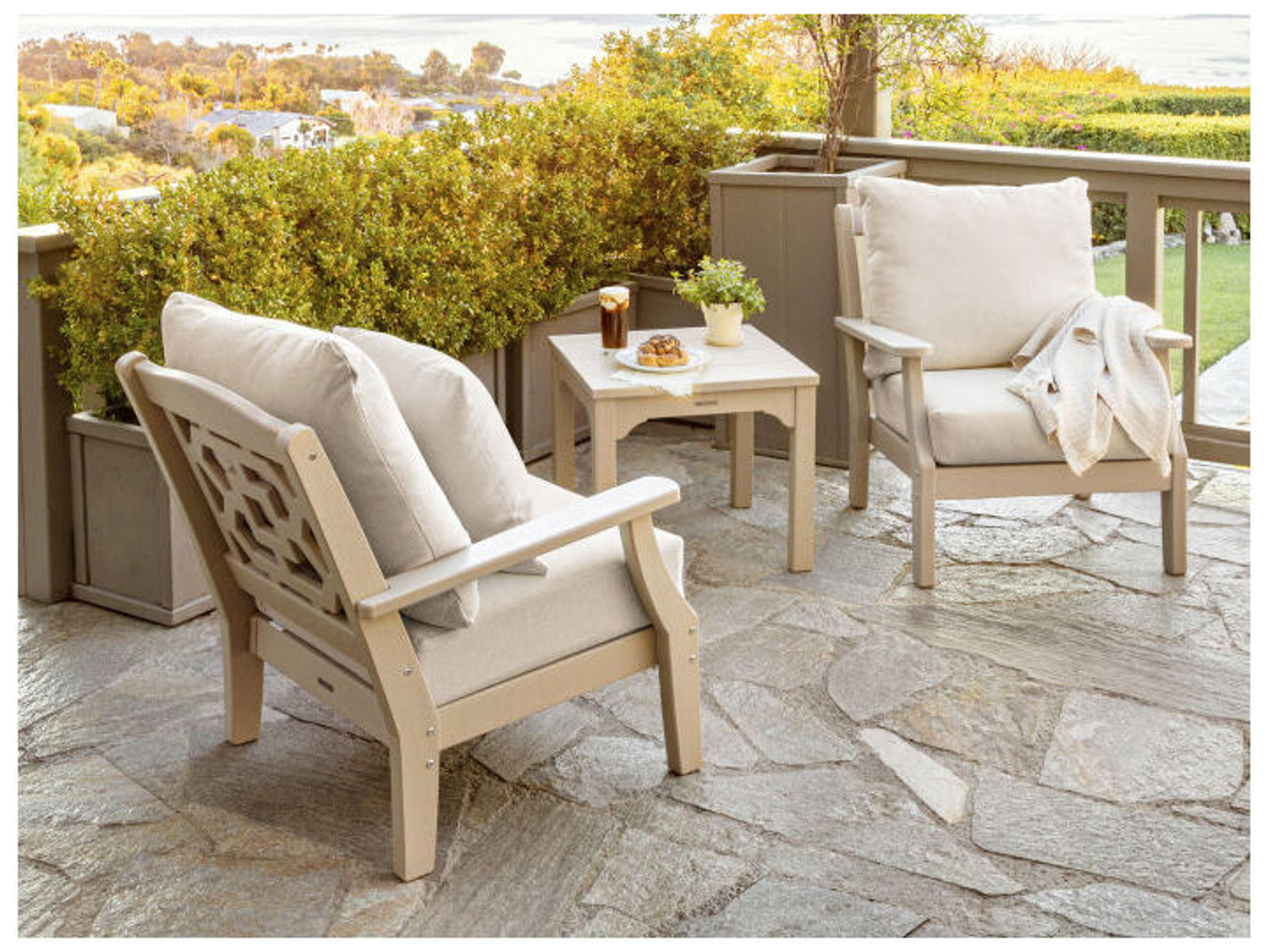 POLYWOOD® Martha Stewart Chinoiserie 3-Piece Deep Seating Set