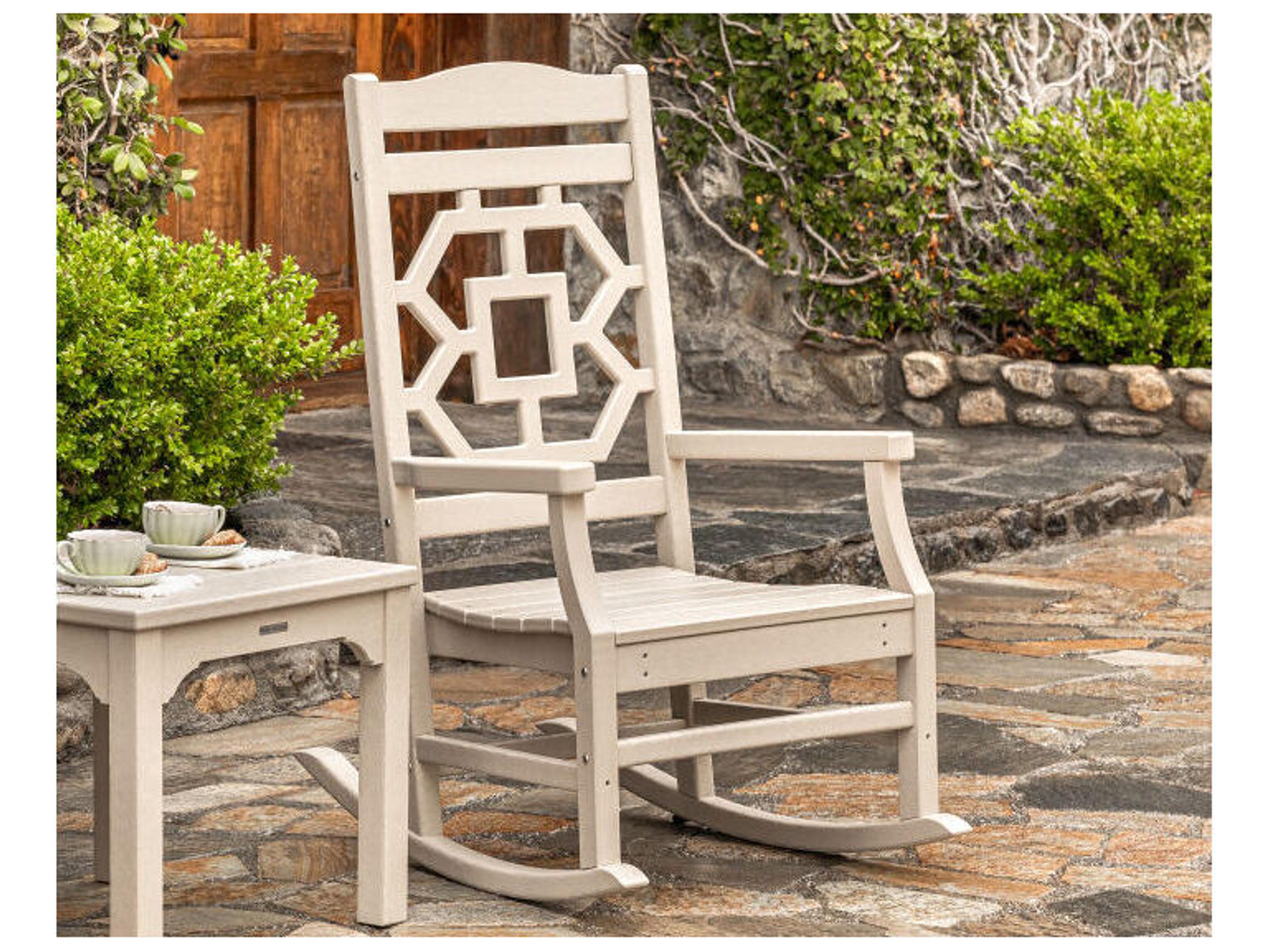 POLYWOOD® Martha Stewart Chinoiserie 3-Piece Rocking Chair Set