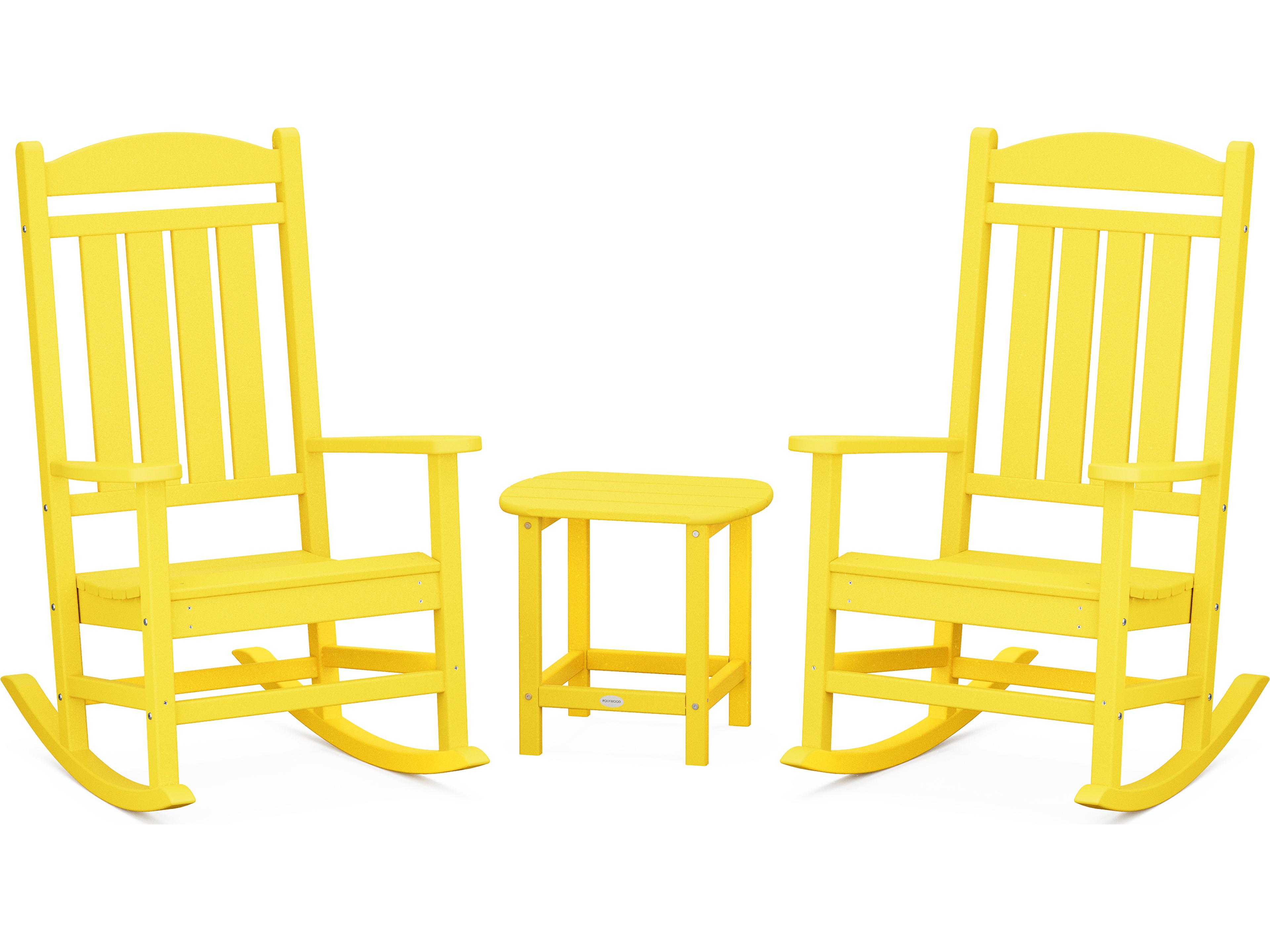 POLYWOOD® Presidential Recycled Plastic Rocker 3-Piece Set