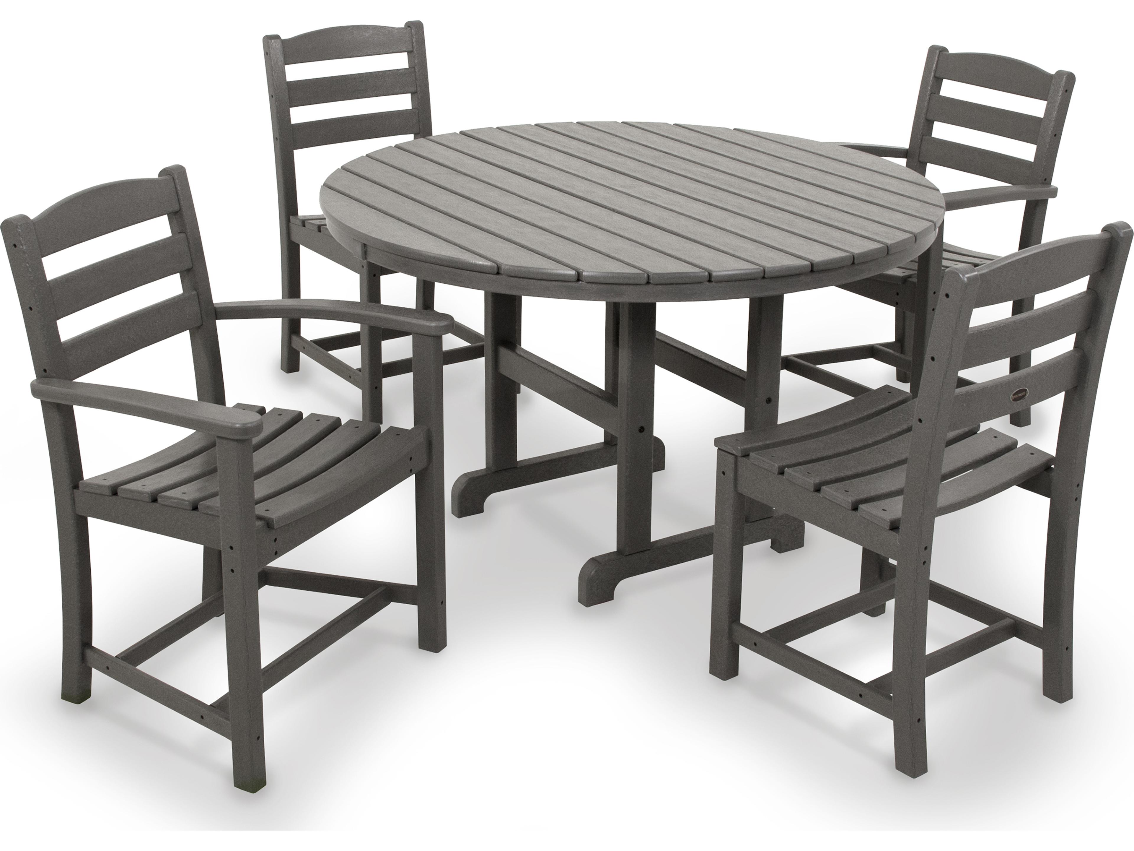 POLYWOOD® La Casa Cafe Recycled Plastic 5-Piece Outdoor Patio Dining Set