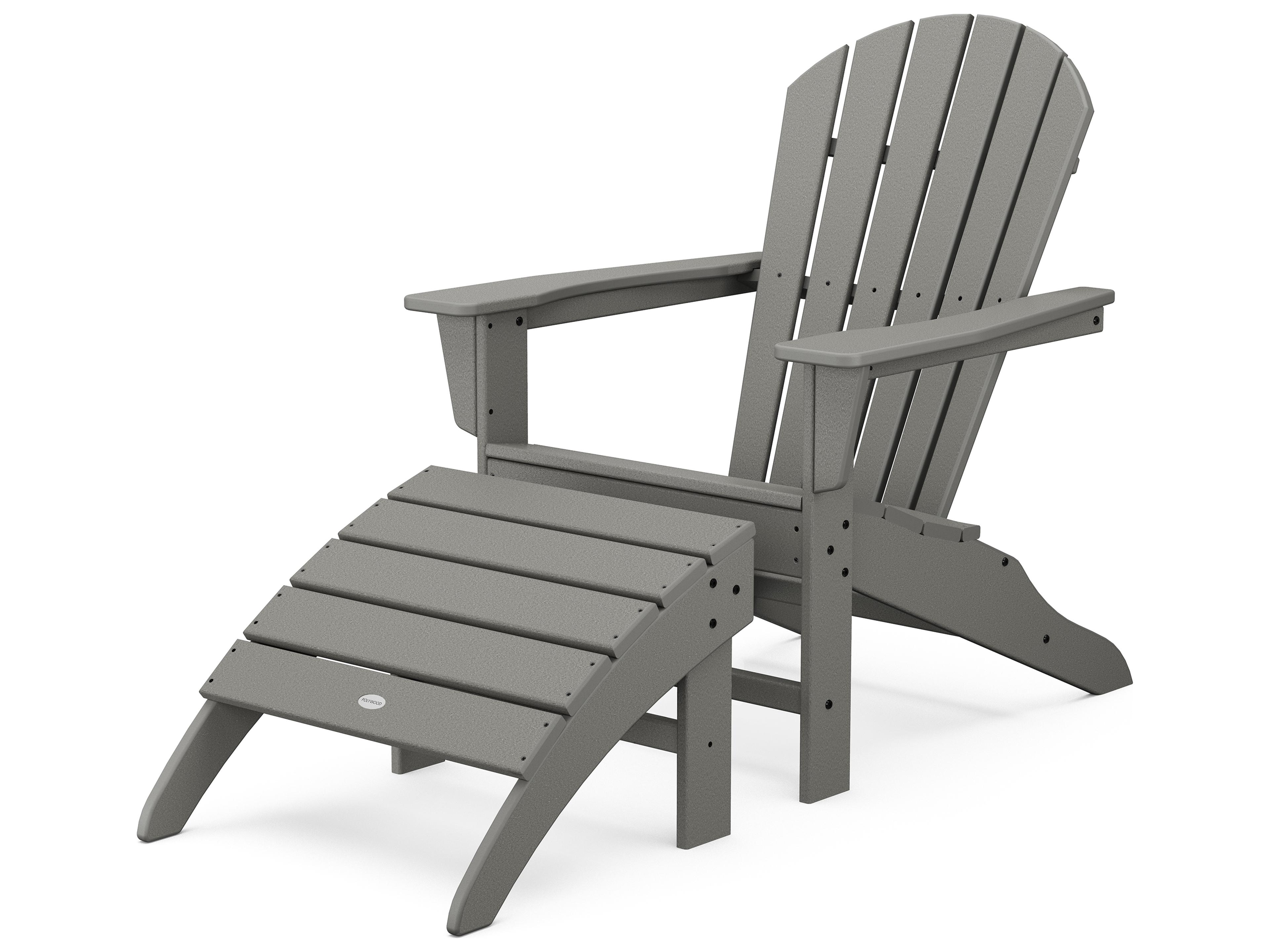 POLYWOOD® South Beach Recycled Plastic 2 Piece Adirondack Lounge Set
