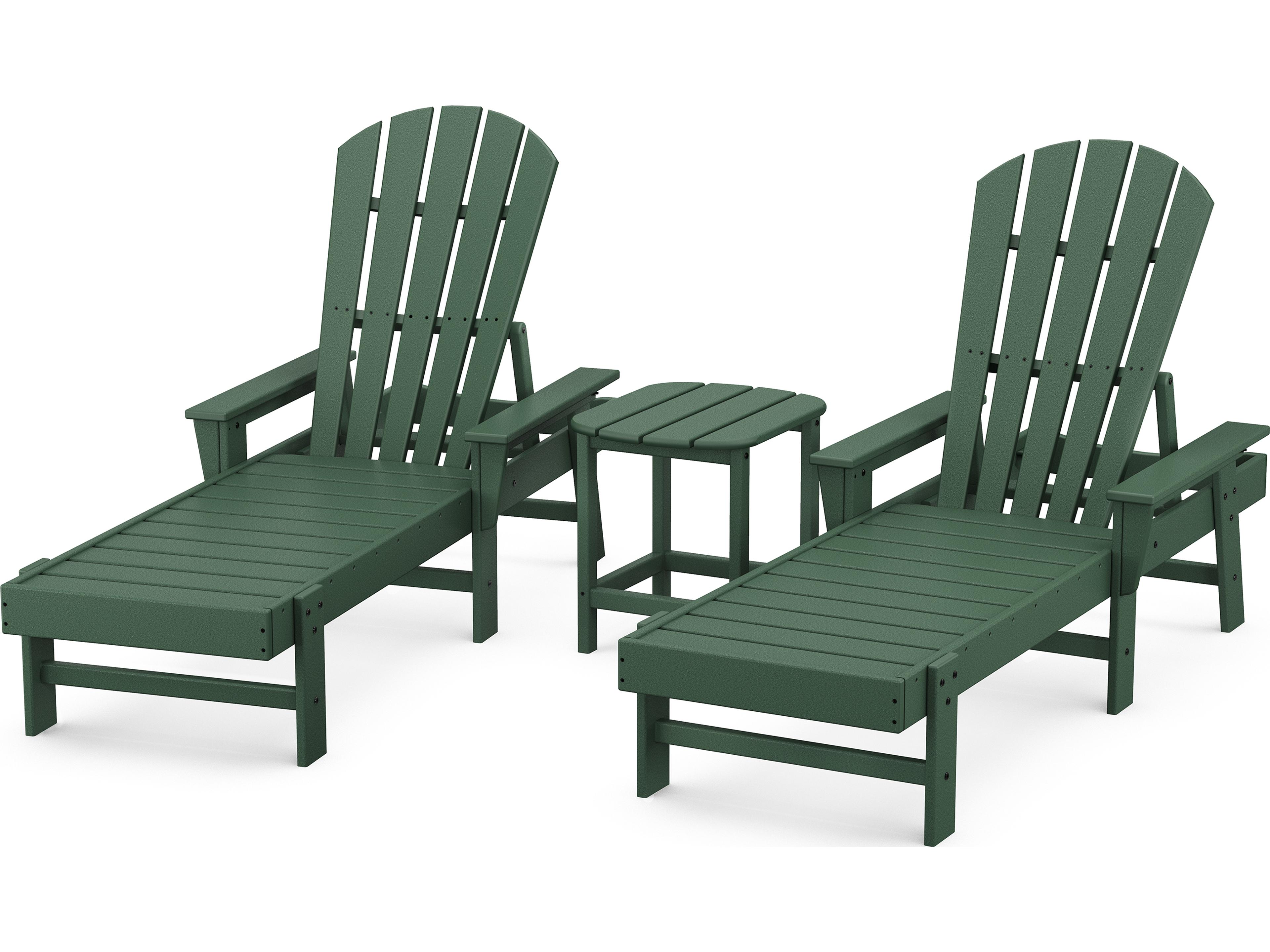 POLYWOOD® South Beach Recycled Plastic 3-Piece Outdoor Lounge Set