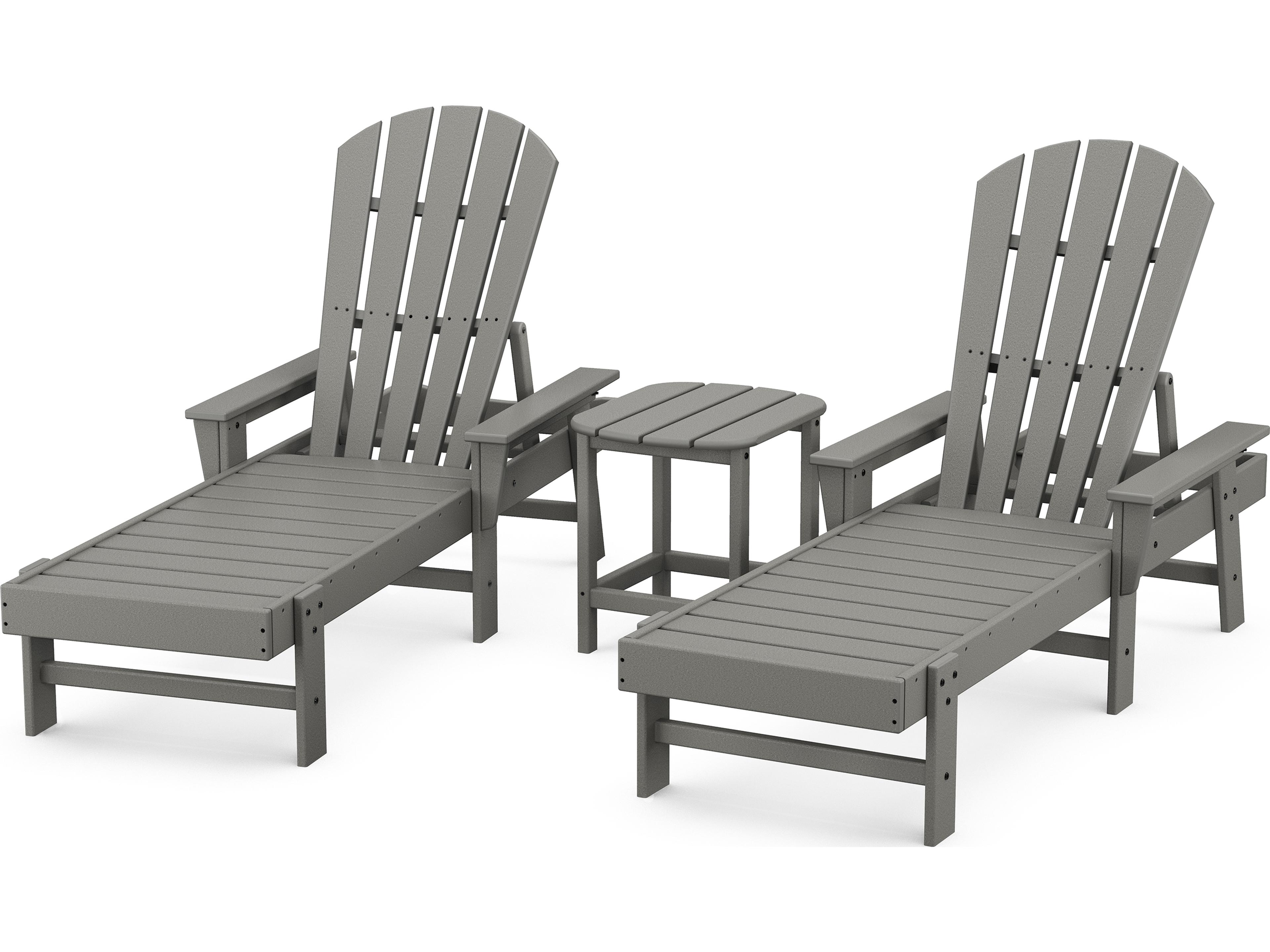 POLYWOOD® South Beach Recycled Plastic 3-Piece Outdoor Lounge Set