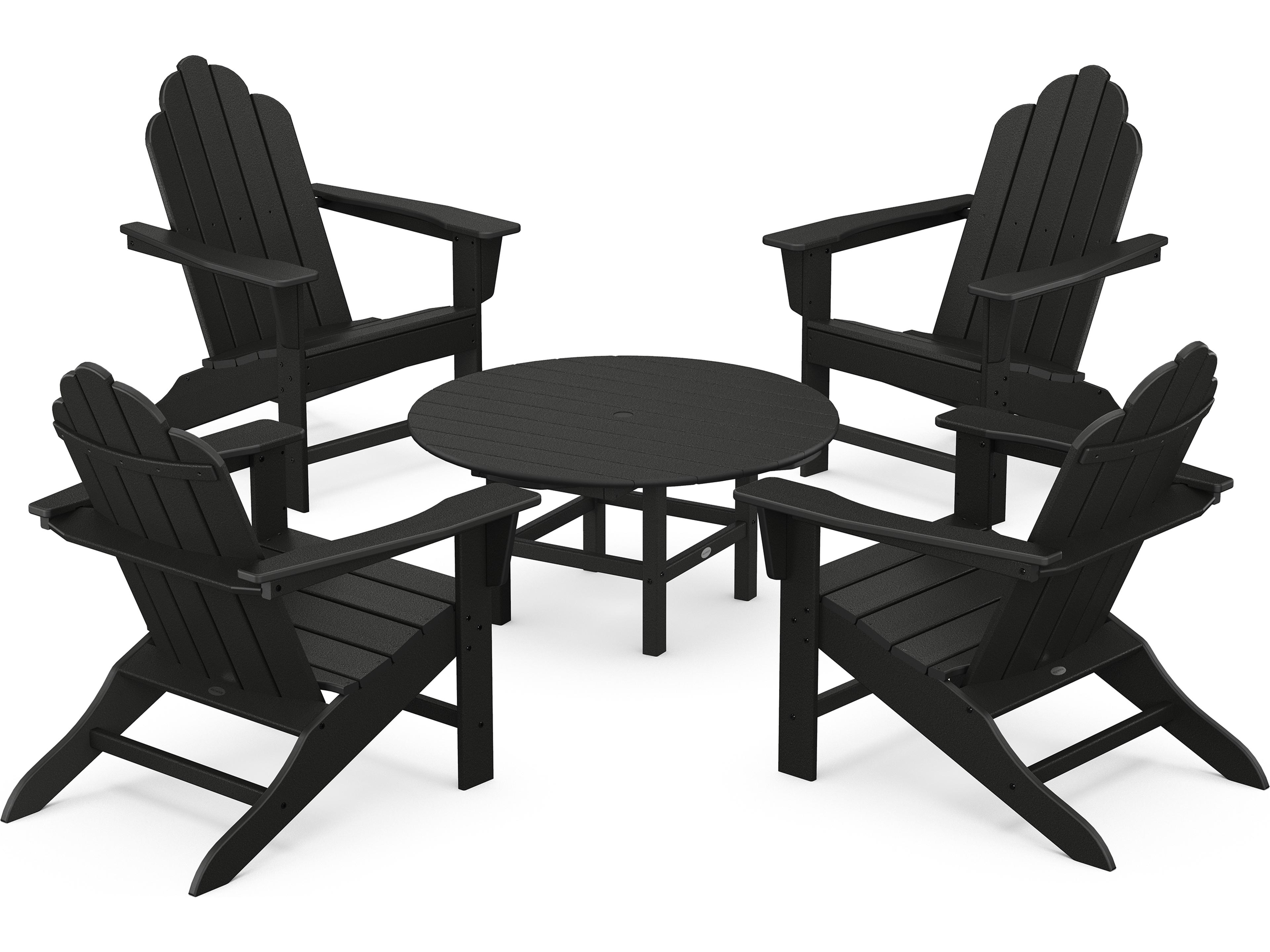 POLYWOOD® Long Island Recycled Plastic Adirondack 5-Piece Conversation Group