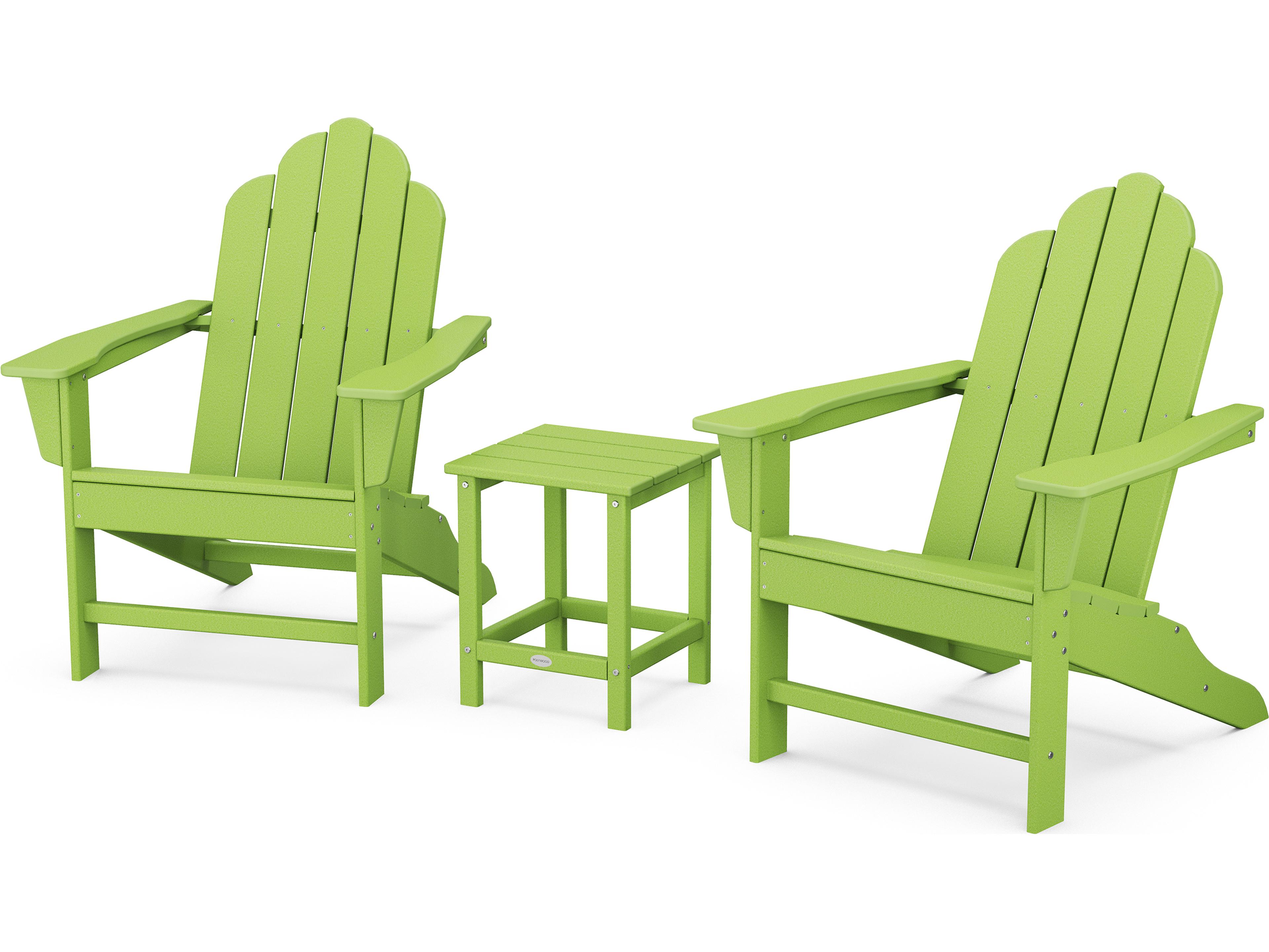 POLYWOOD® Long Island Recycled Plastic Adirondack 3-Piece Set