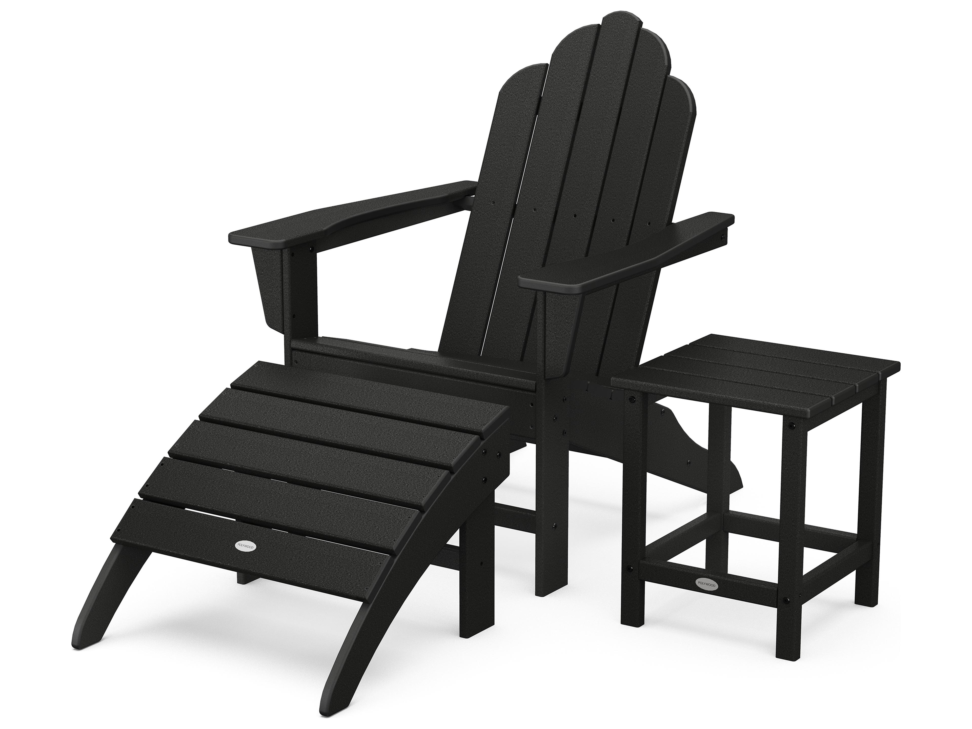 POLYWOOD® Long Island Recycled Plastic Adirondack 3-Piece Set