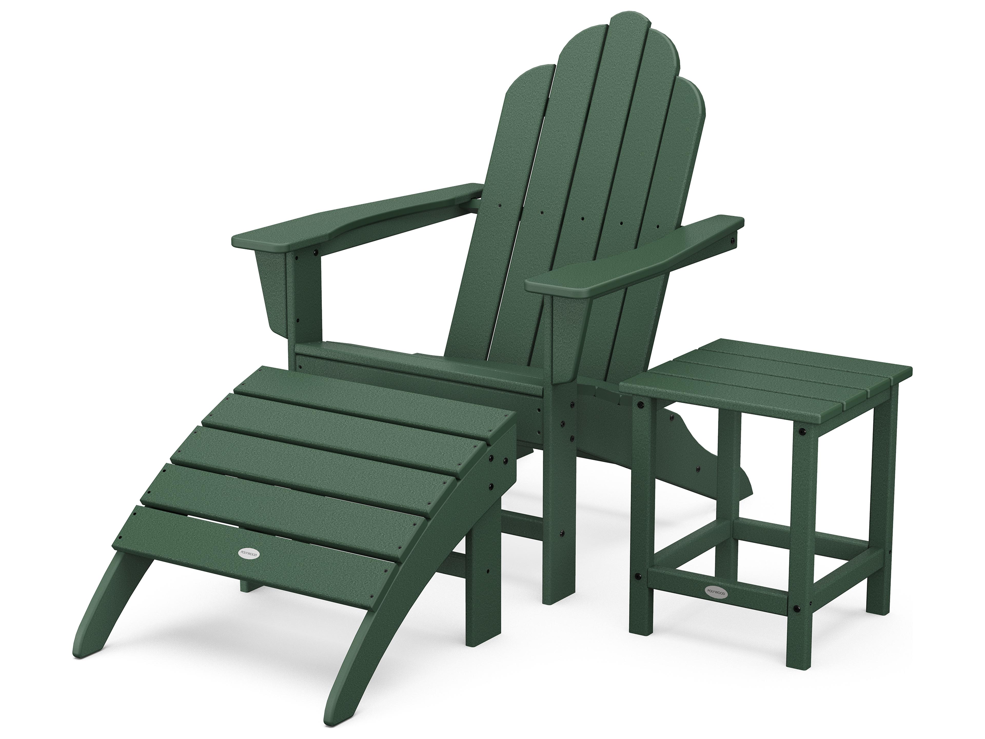POLYWOOD® Long Island Recycled Plastic Adirondack 3-Piece Set