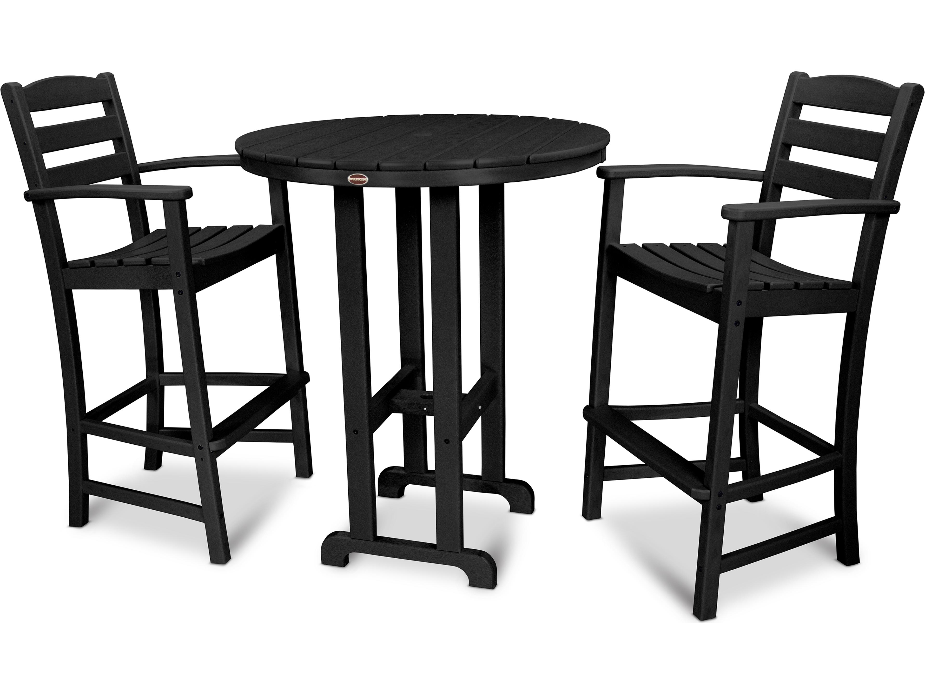 POLYWOOD® La Casa Cafe Recycled Plastic 3 Piece Bar Set