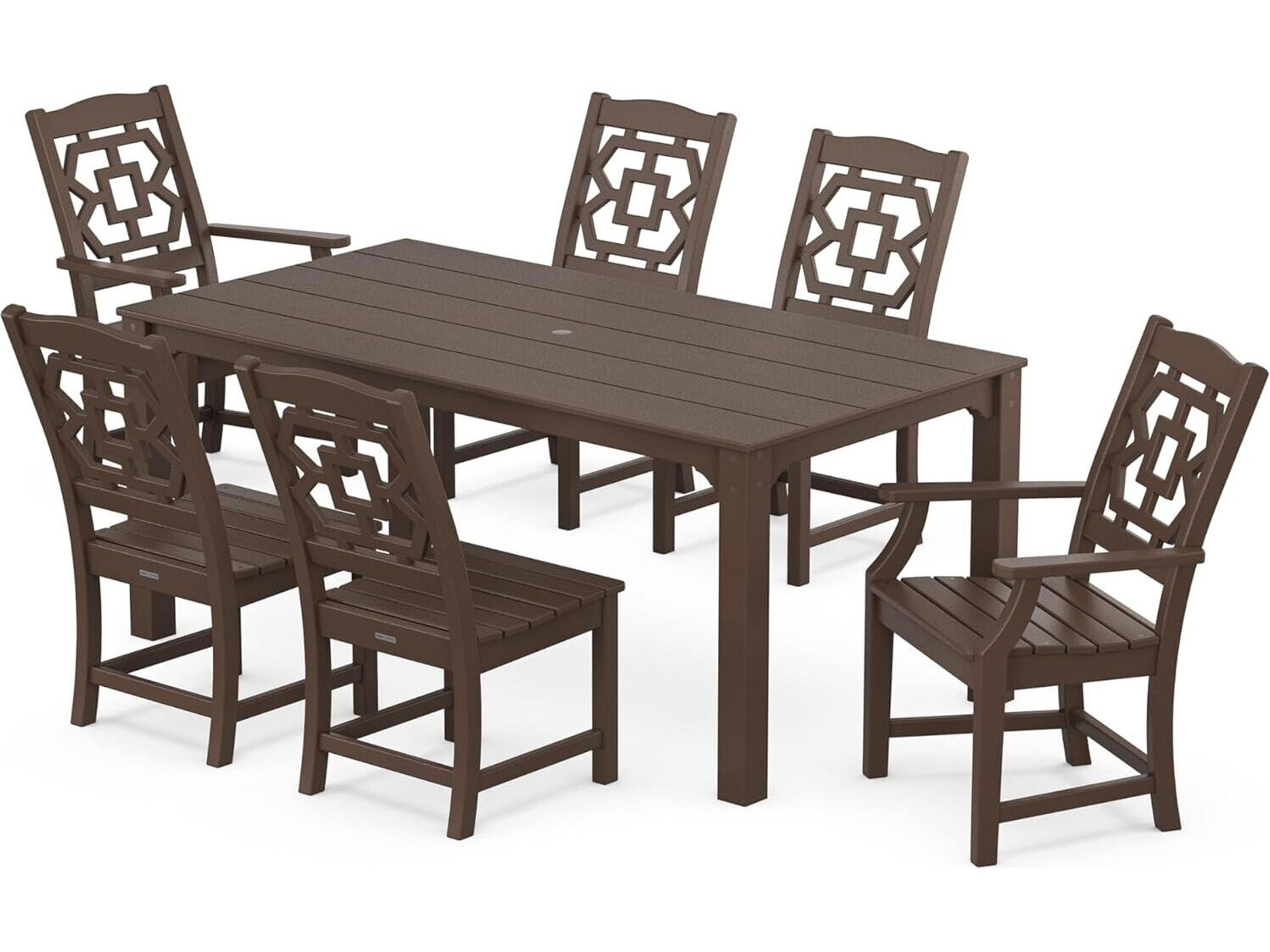 Martha Stewart Exclusive Chinoiserie 7-Piece Parsons Outdoor Dining Set