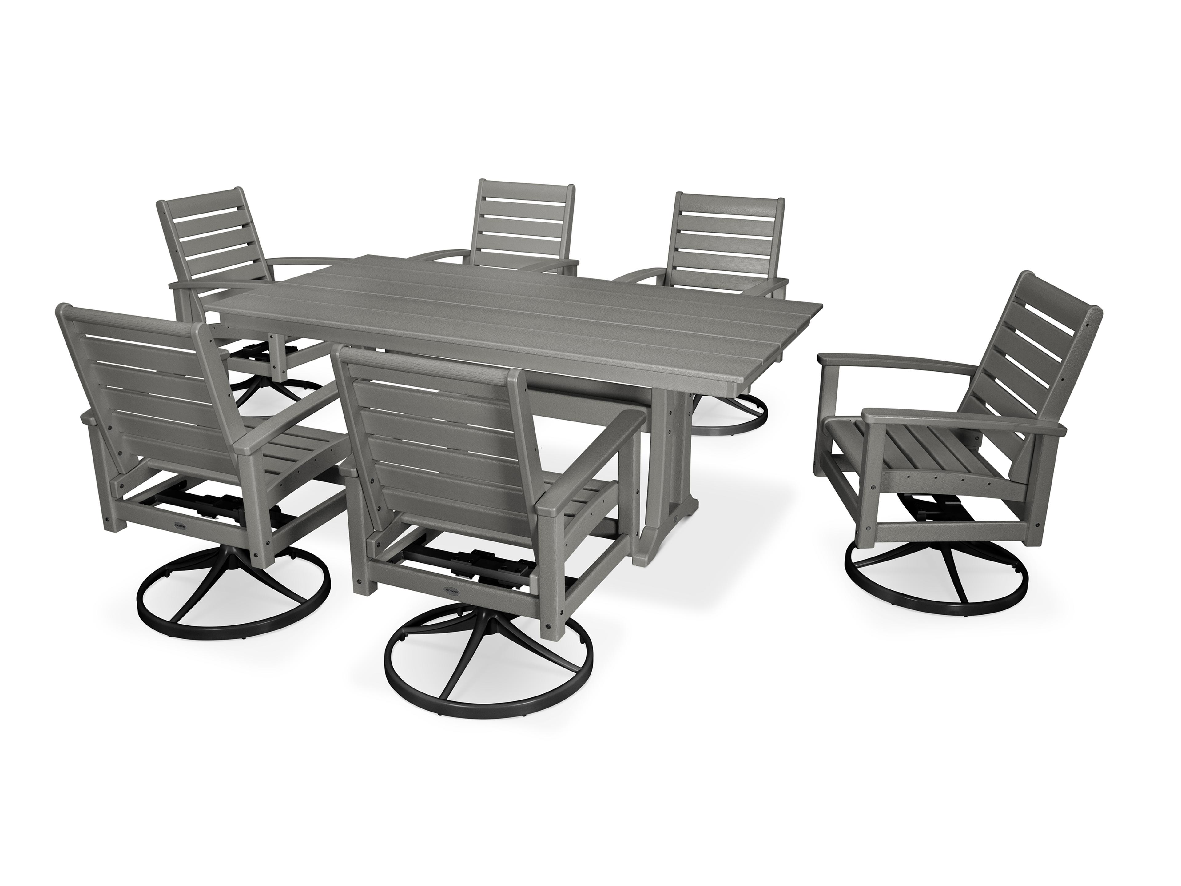 POLYWOOD® Signature Recycled Plastic 7 Piece Outdoor Dining Set