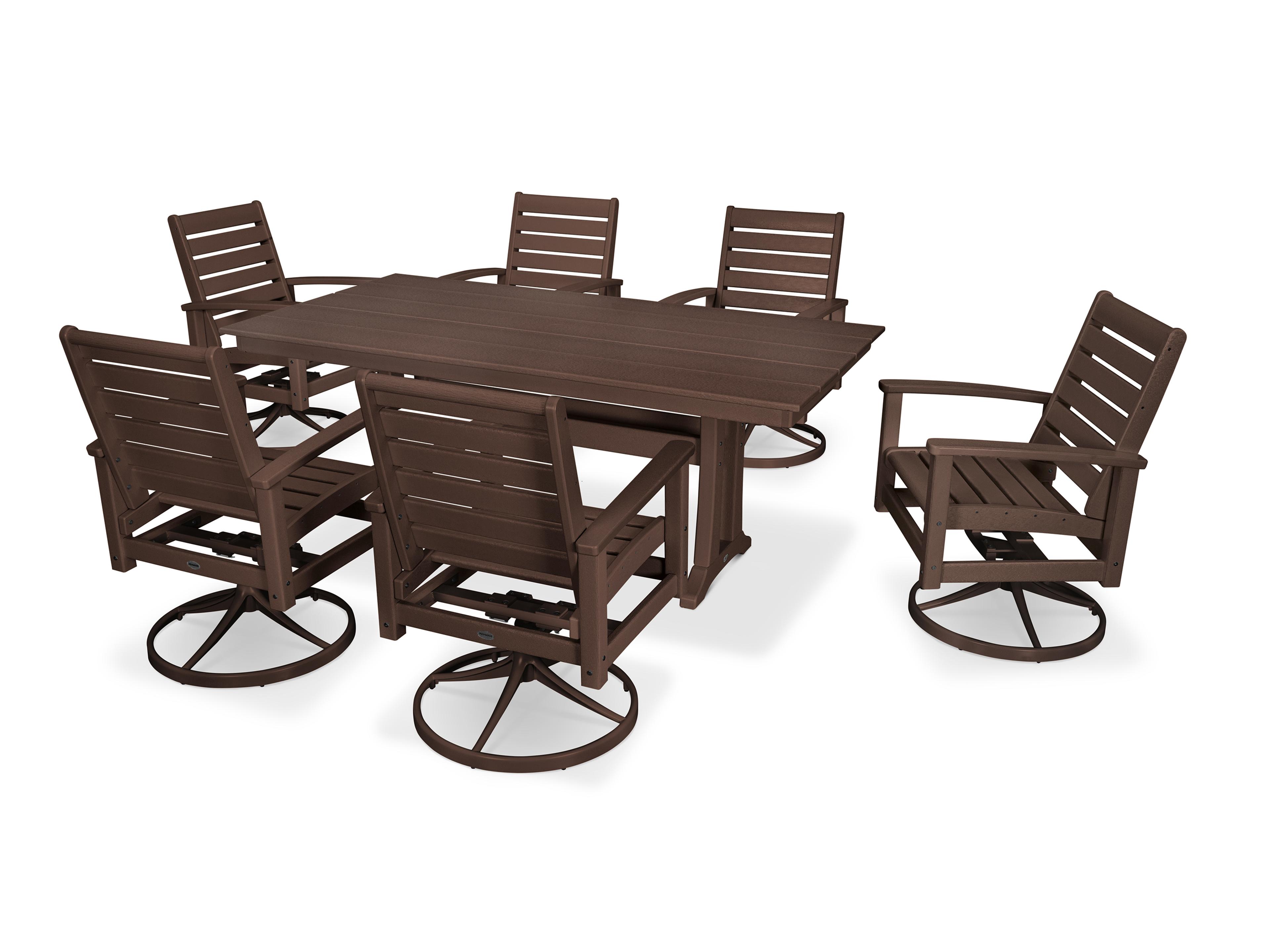 POLYWOOD® Signature Recycled Plastic 7 Piece Outdoor Dining Set