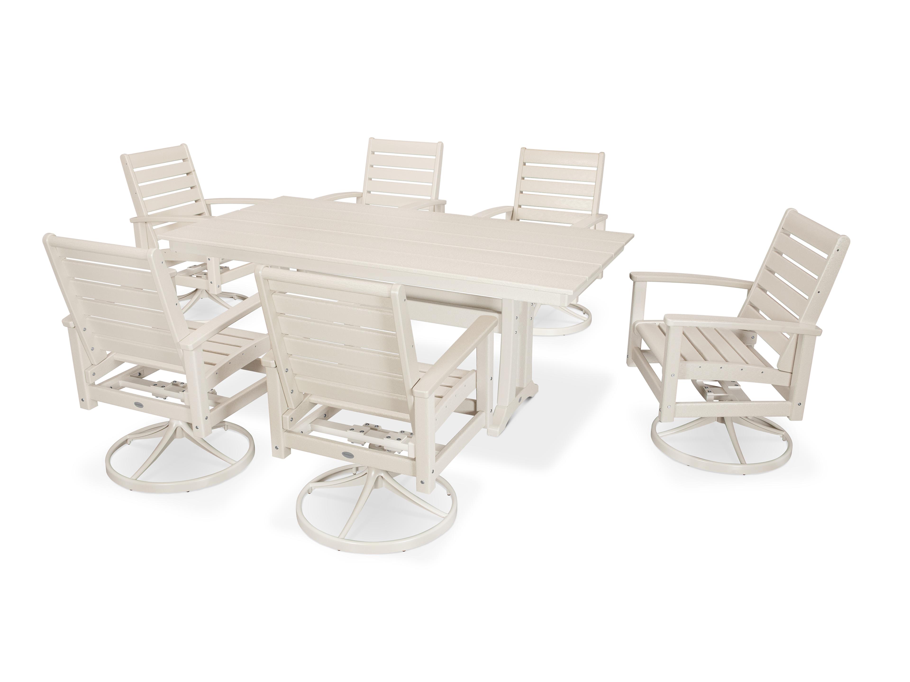 POLYWOOD® Signature Recycled Plastic 7 Piece Outdoor Dining Set