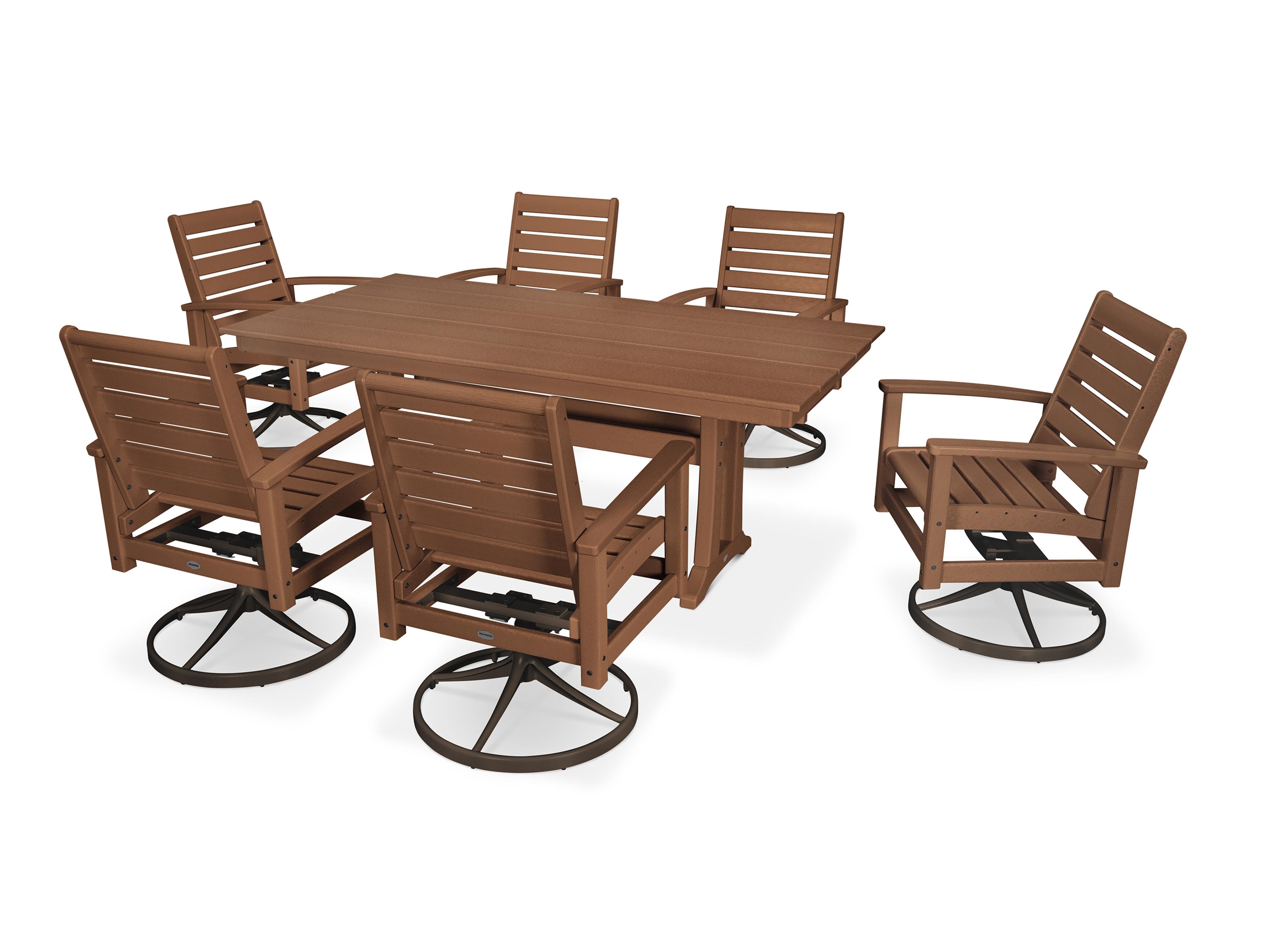 POLYWOOD® Signature Recycled Plastic 7 Piece Outdoor Dining Set