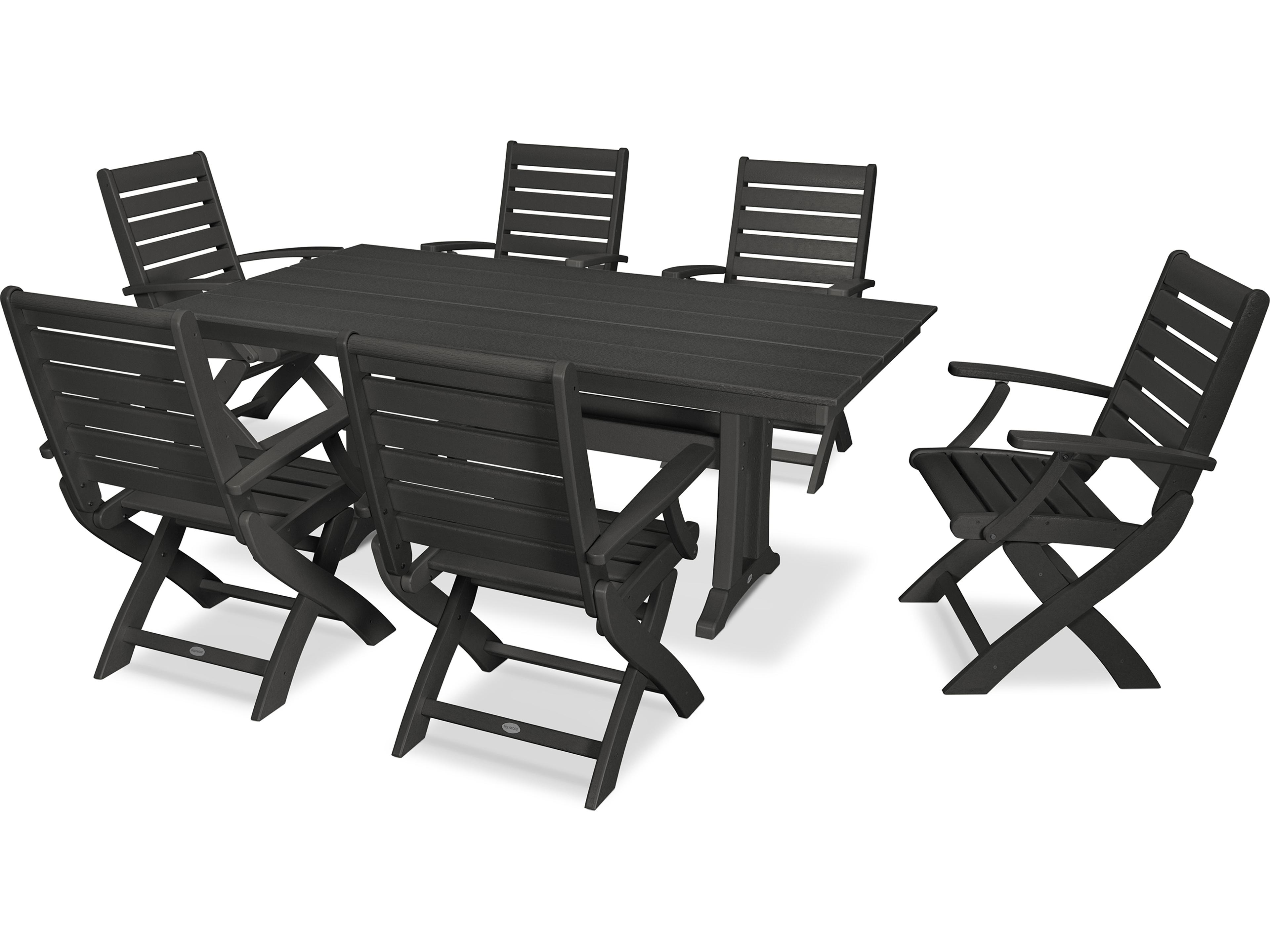 Signature Recycled Plastic 7 Piece Patio Dining Set