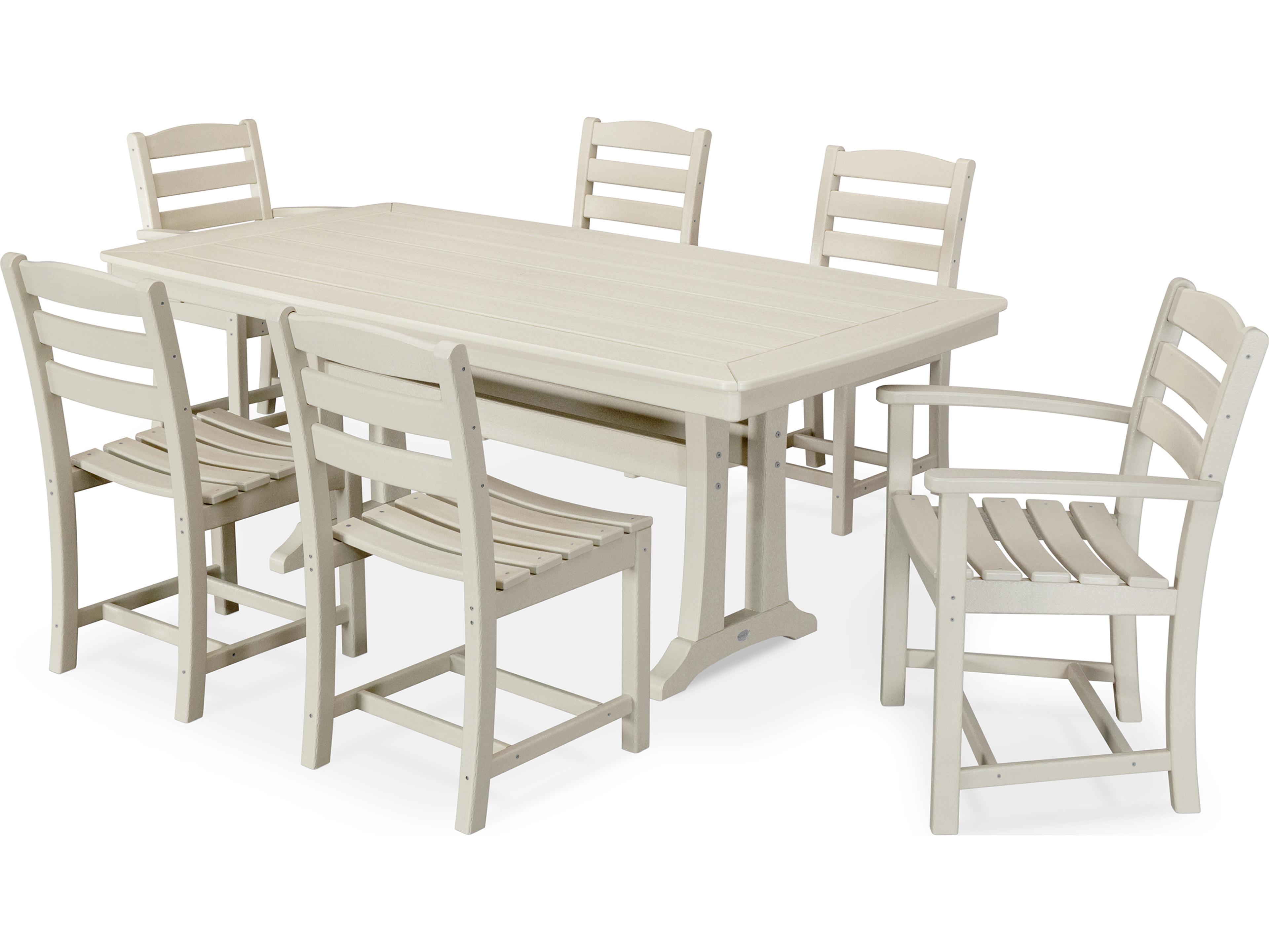 La Casa Cafe Recycled Plastic 7 Piece Patio Dining Set