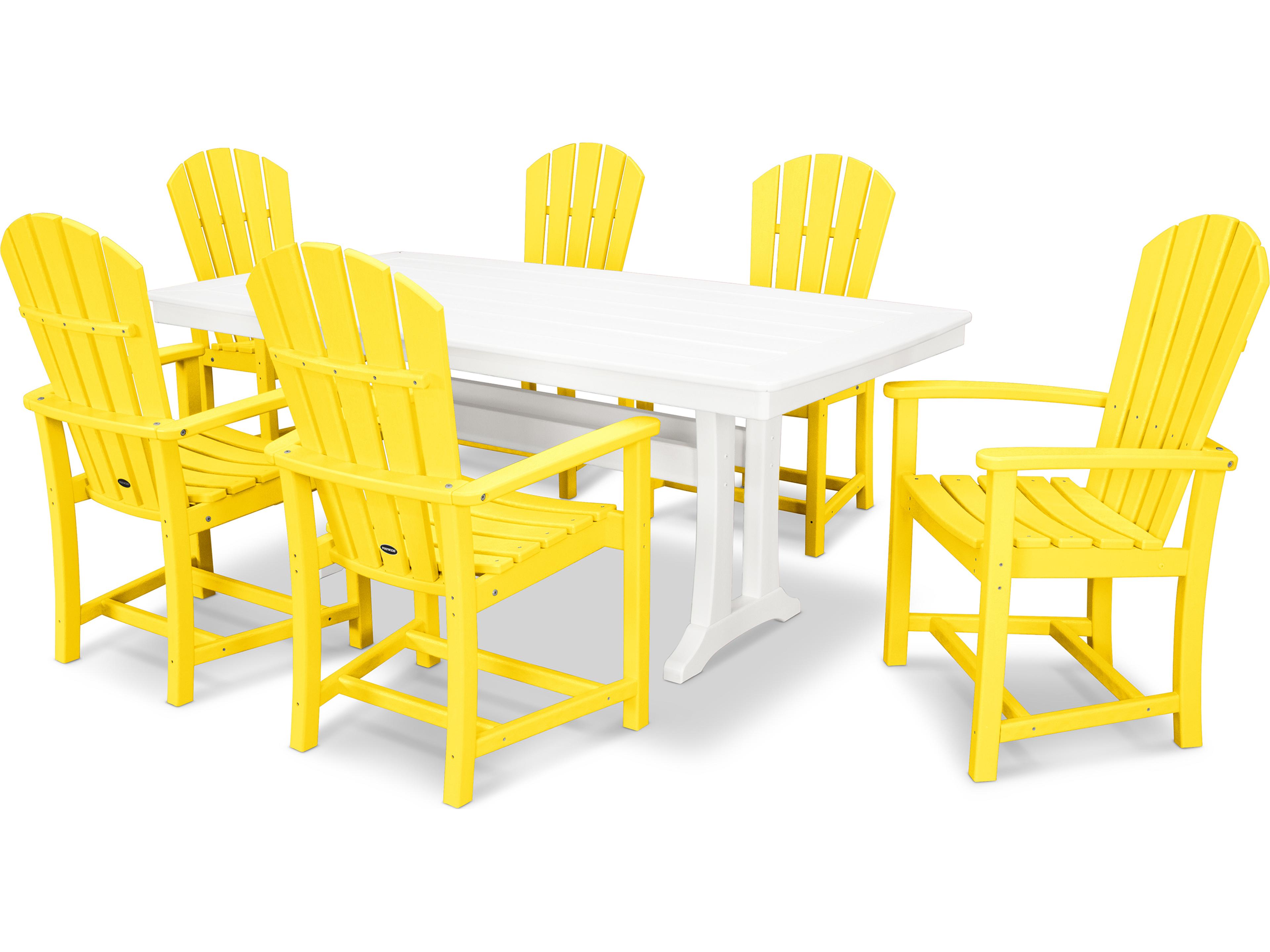 POLYWOOD® Palm Coast Recycled Plastic 7 Piece Outdoor Dining Set