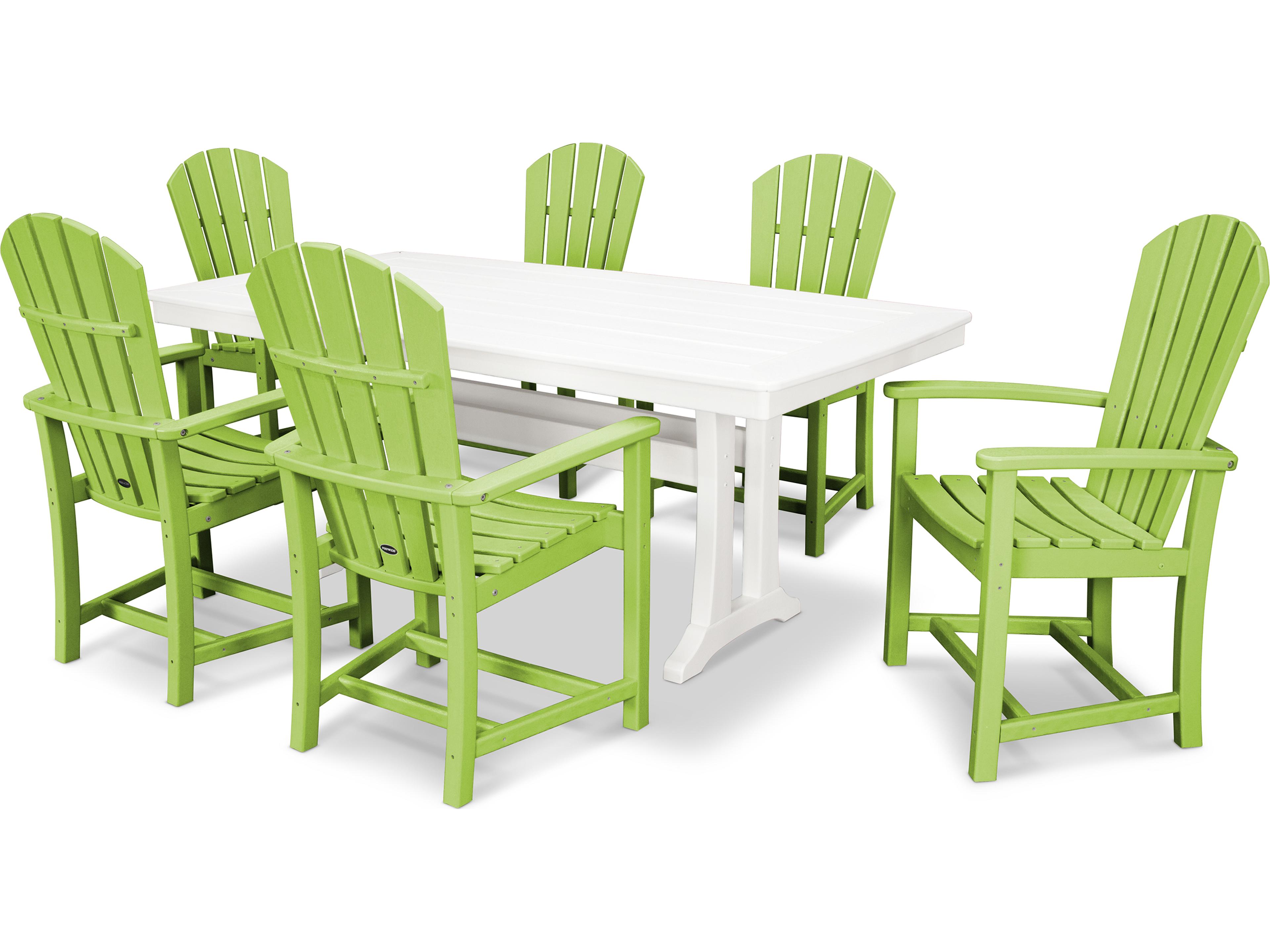 POLYWOOD® Palm Coast Recycled Plastic 7 Piece Outdoor Dining Set