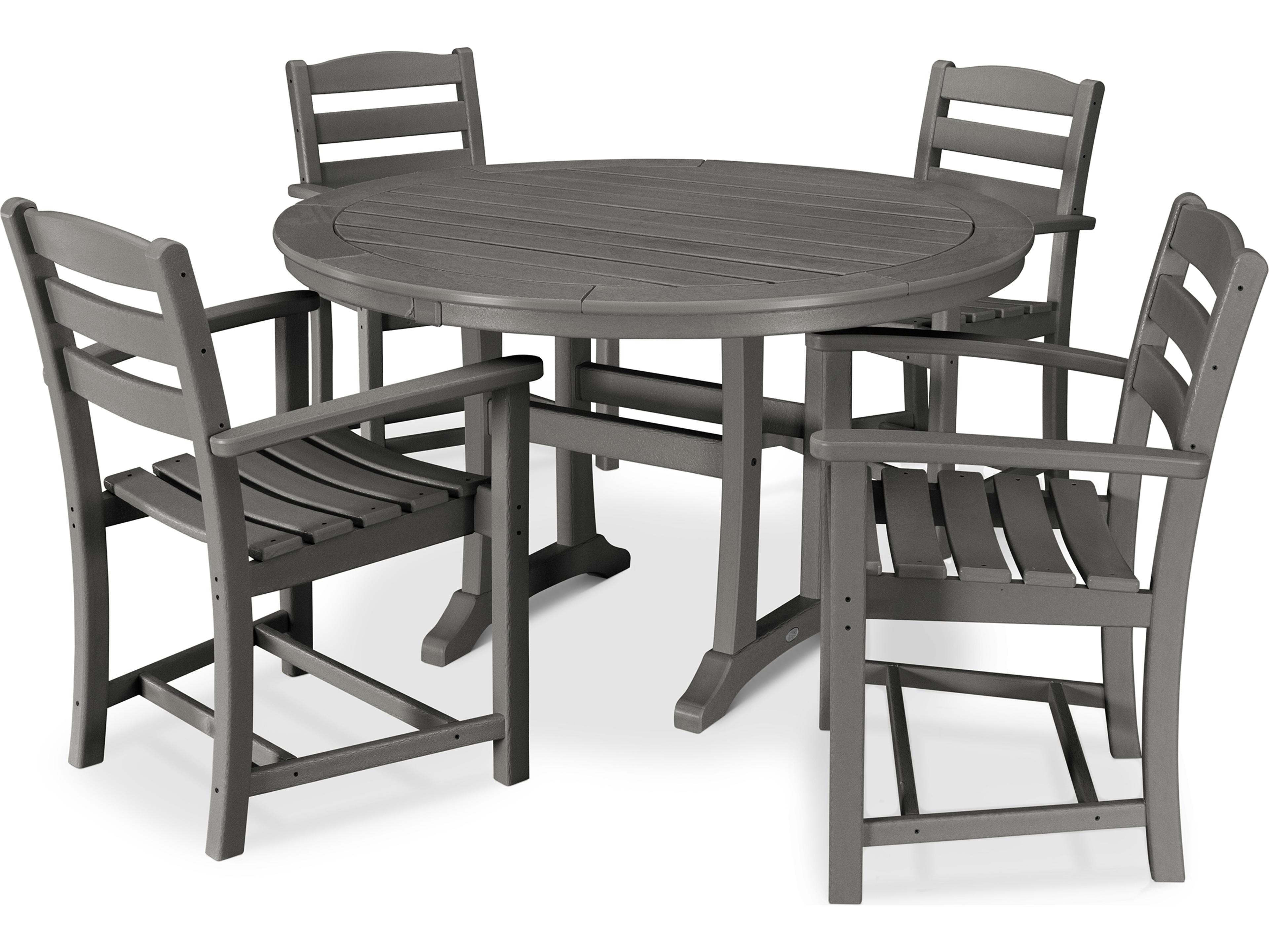 POLYWOOD® La Casa Cafe Recycled Plastic 5 Piece Patio Dining Set