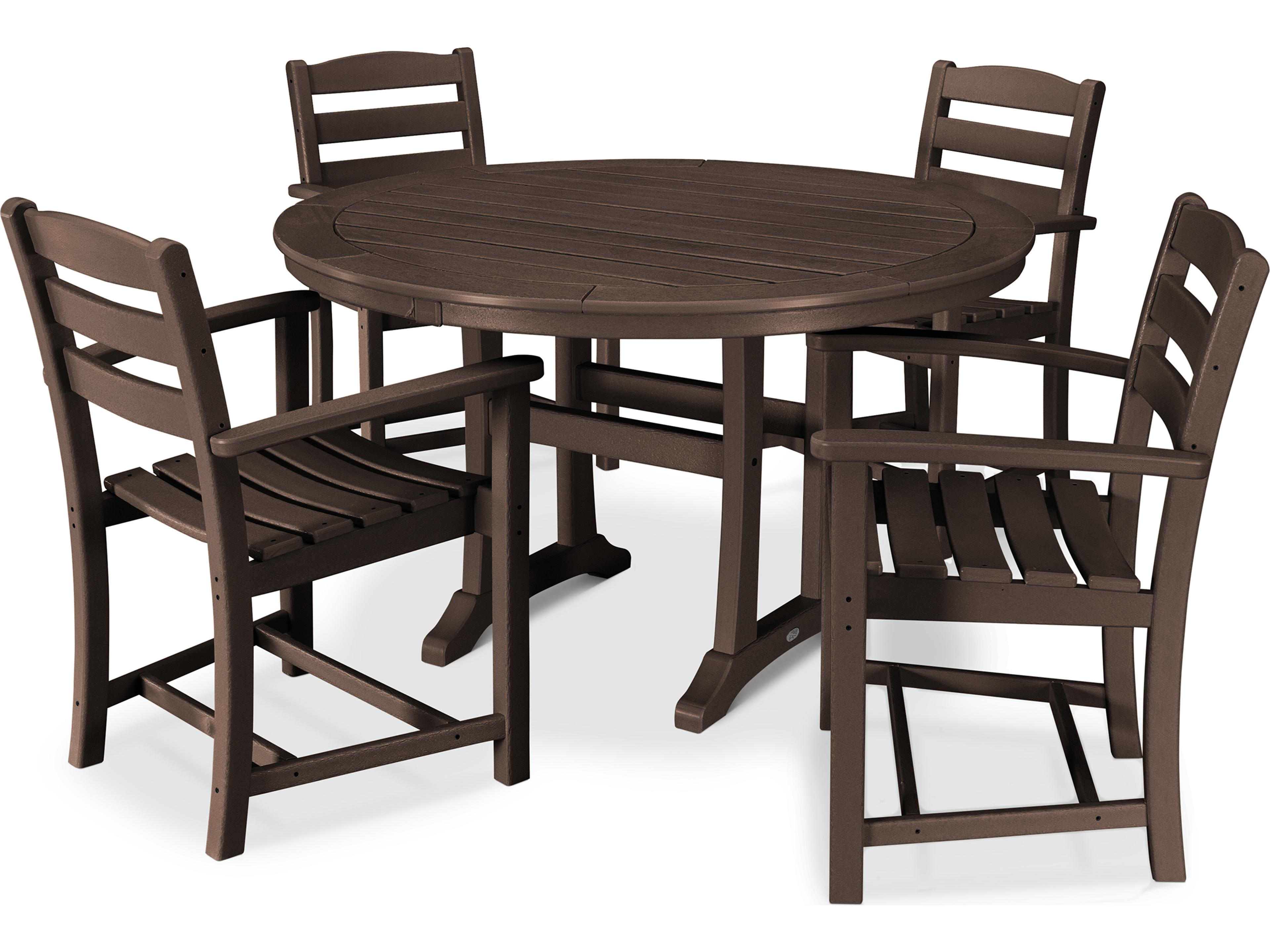 POLYWOOD® La Casa Cafe Recycled Plastic 5 Piece Patio Dining Set