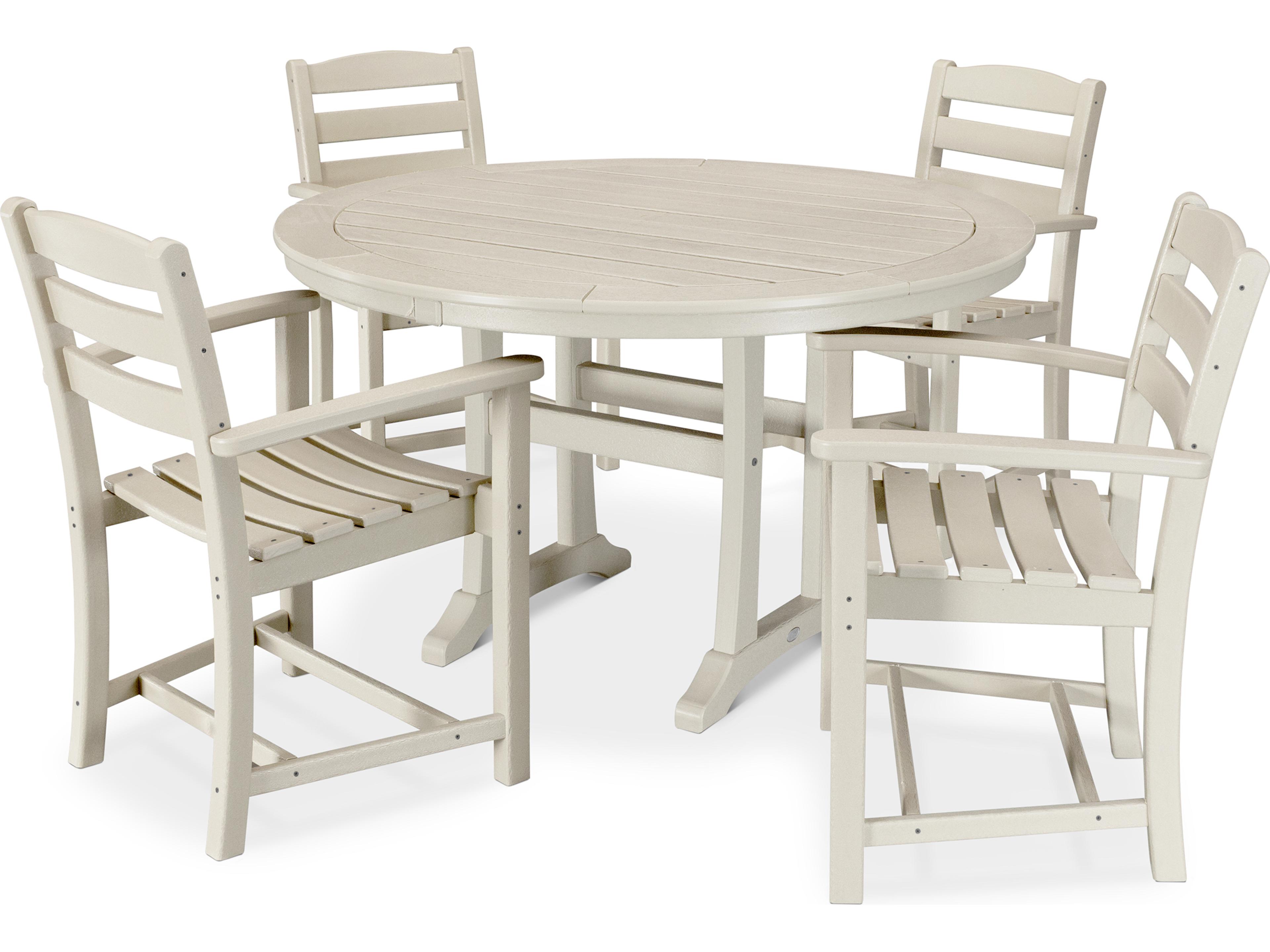 POLYWOOD® La Casa Cafe Recycled Plastic 5 Piece Patio Dining Set