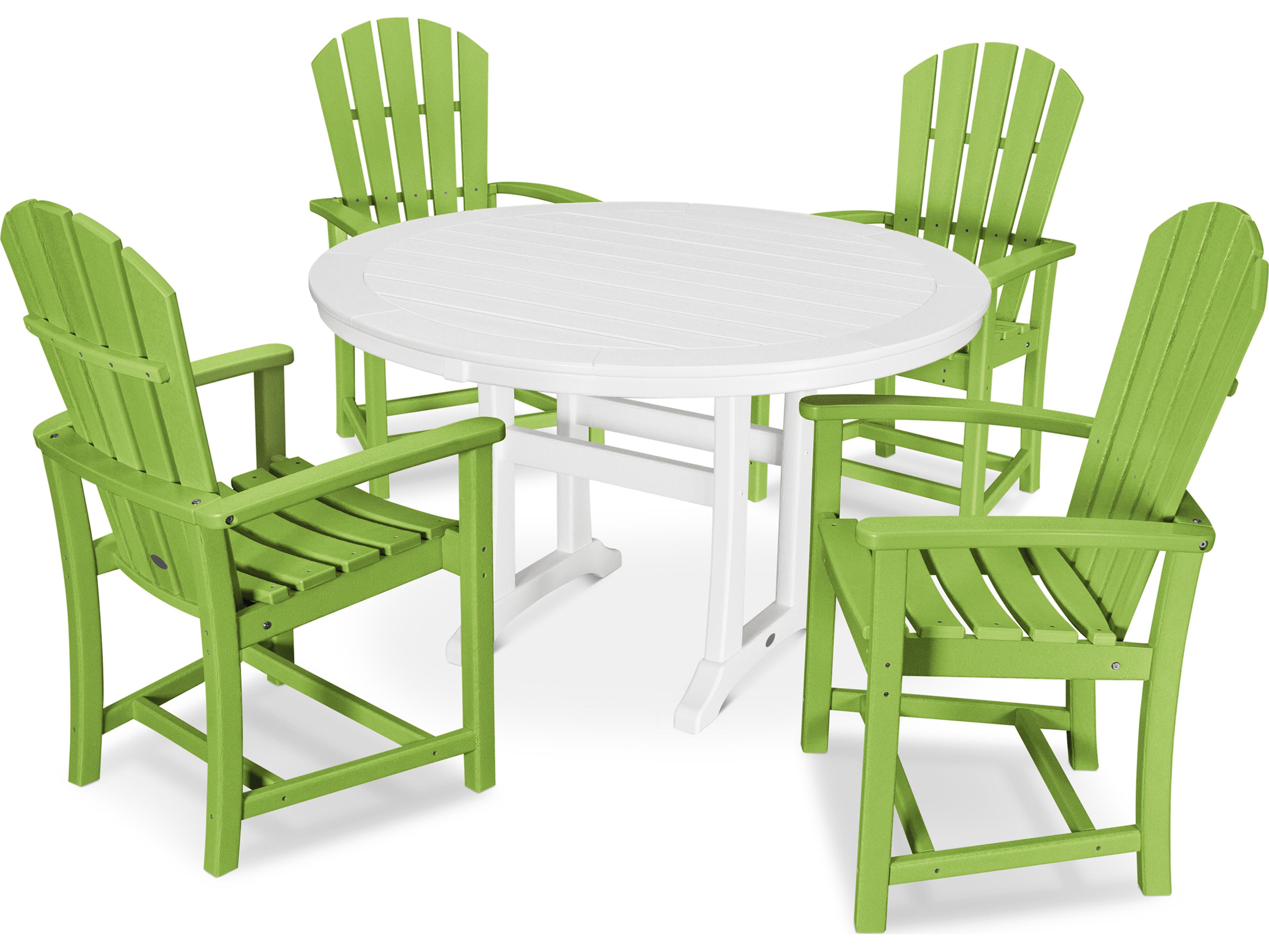 POLYWOOD® Palm Coast Recycled Plastic 5 Piece Outdoor Dining Set