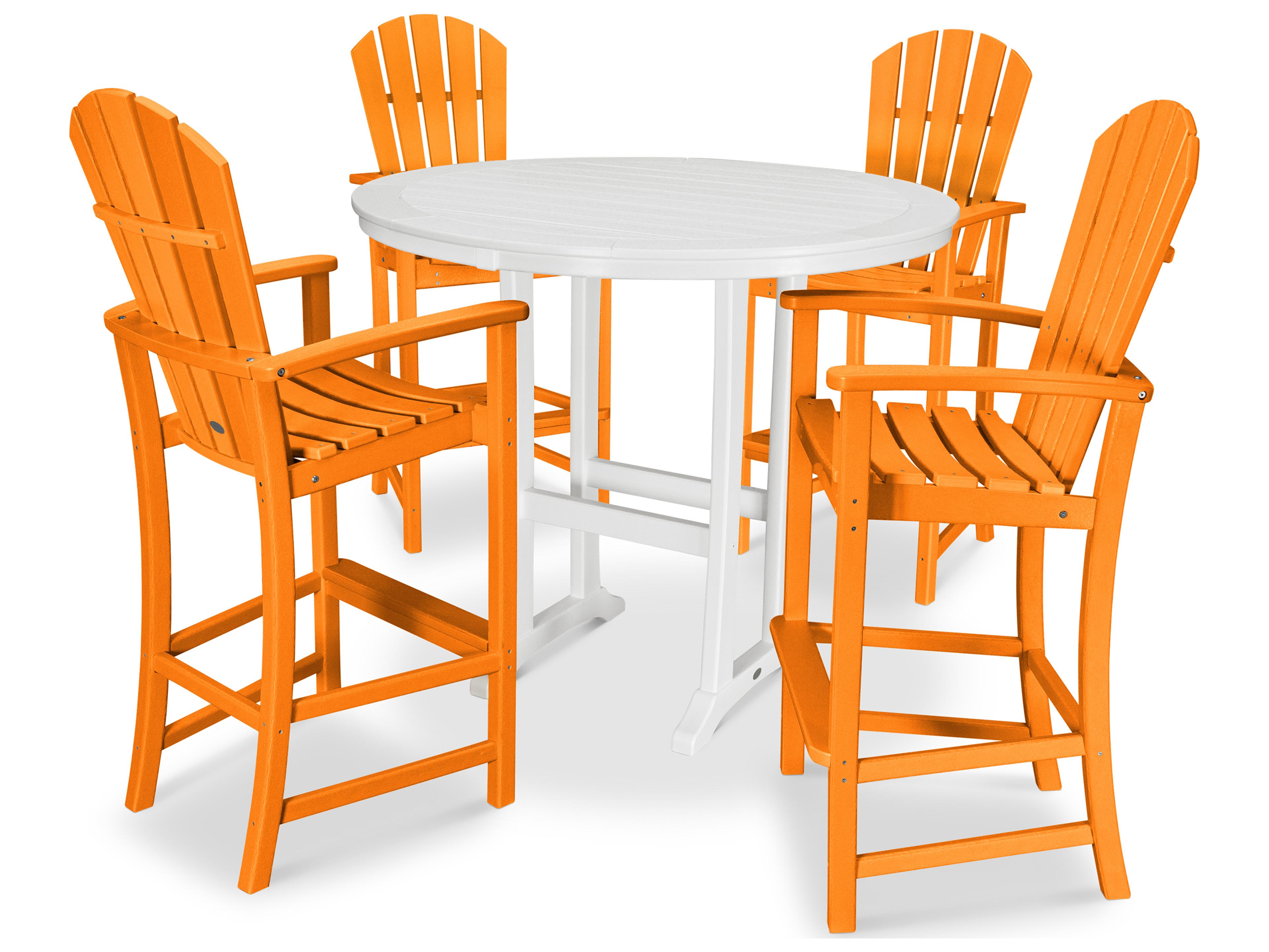 POLYWOOD® Palm Coast Recycled Plastic 5 Piece Bar Set