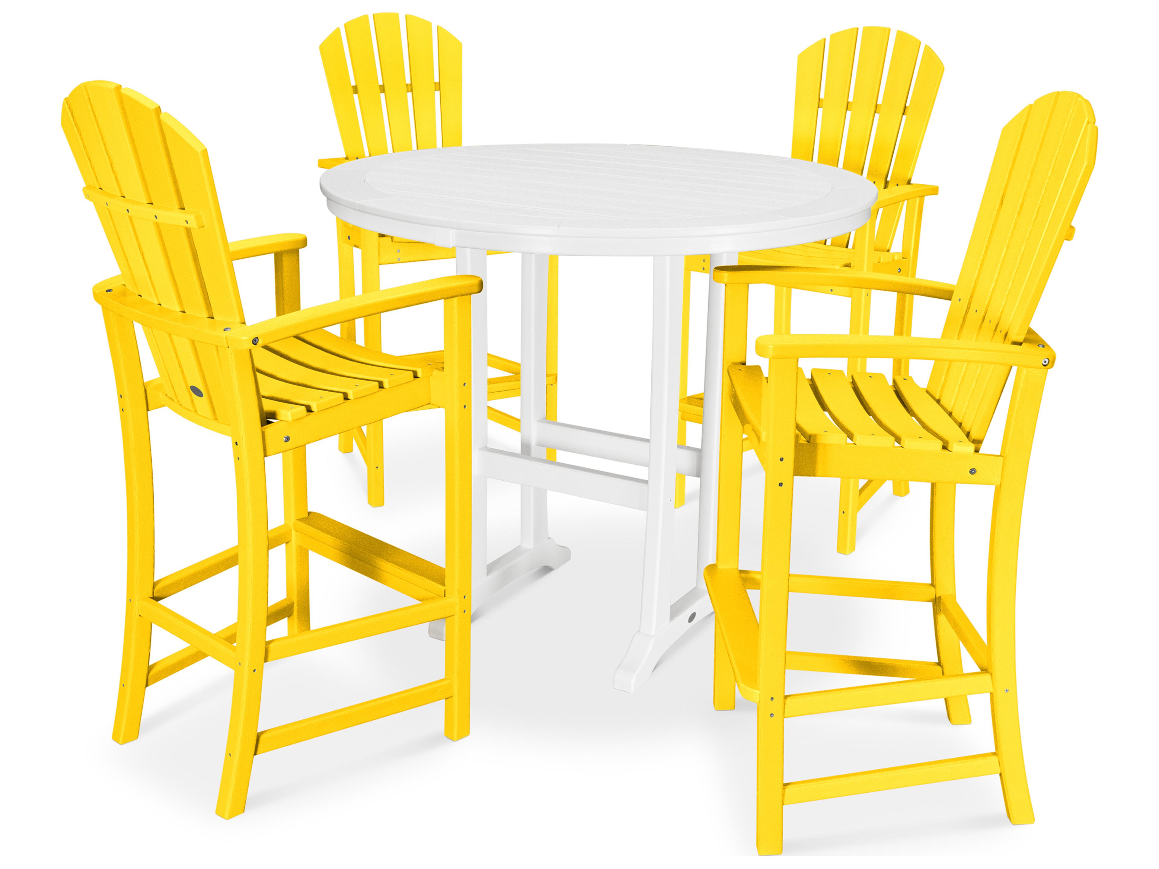 POLYWOOD® Palm Coast Recycled Plastic 5 Piece Bar Set