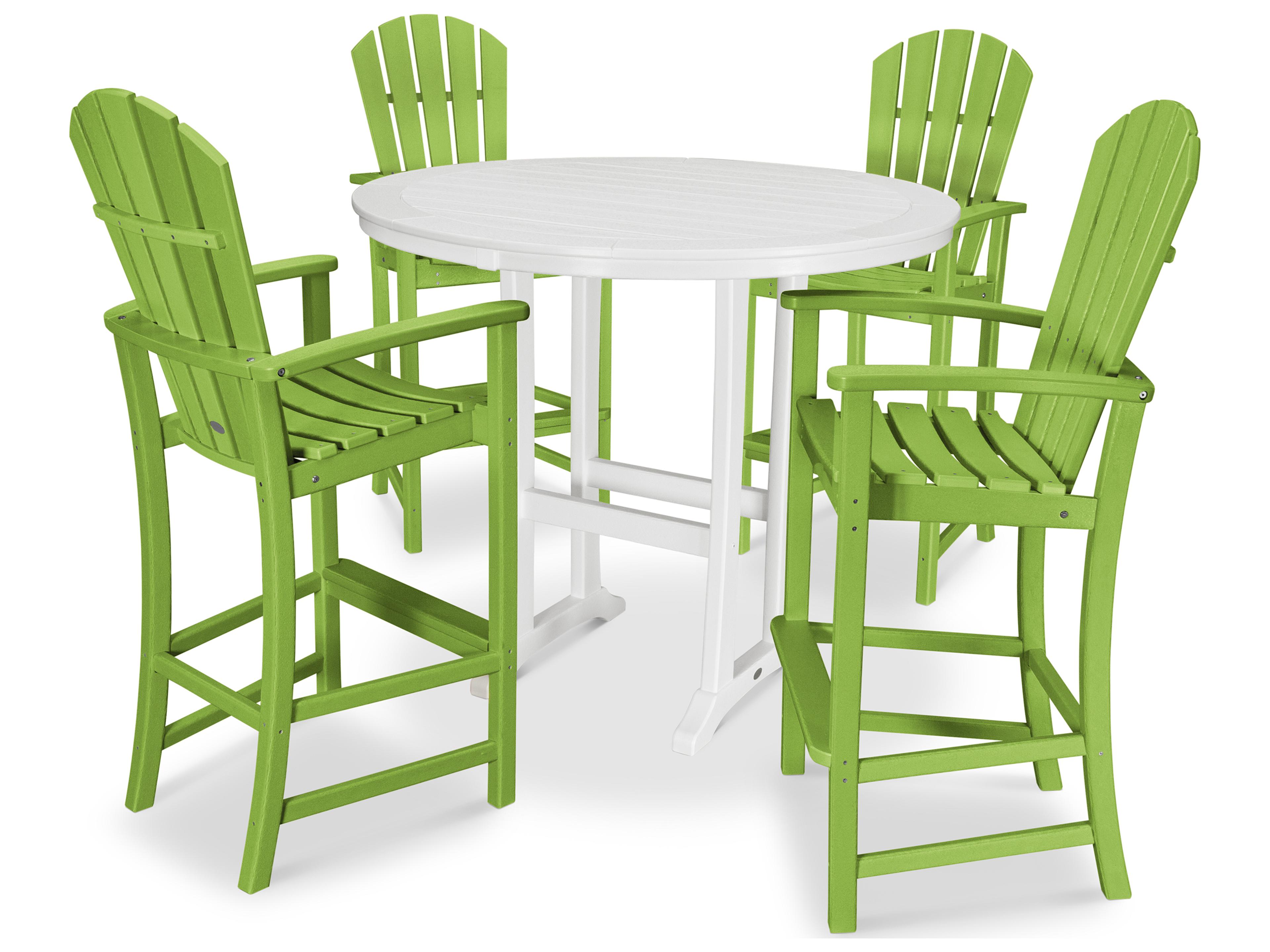 POLYWOOD® Palm Coast Recycled Plastic 5 Piece Bar Set