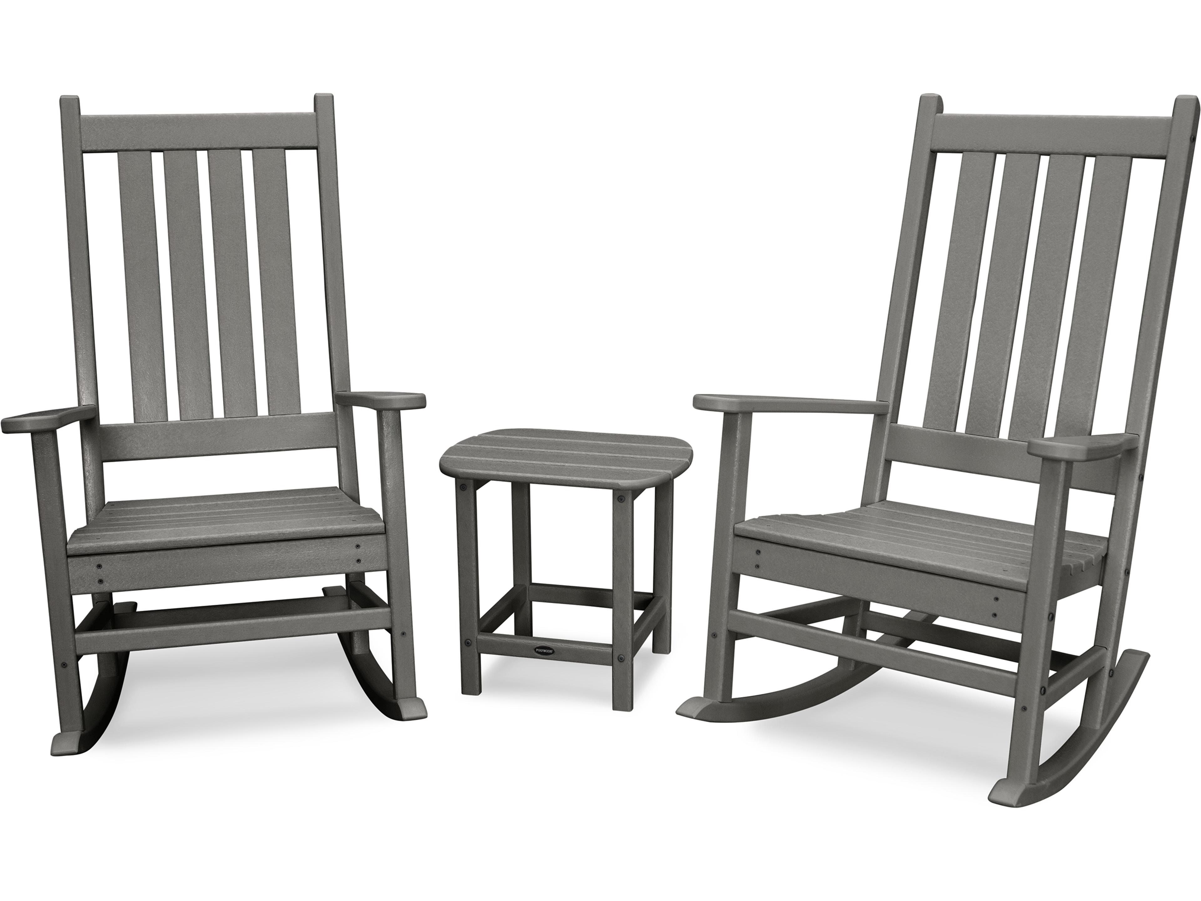POLYWOOD® Vineyard Recycled Plastic 3 Piece Rocking Outdoor Lounge Set
